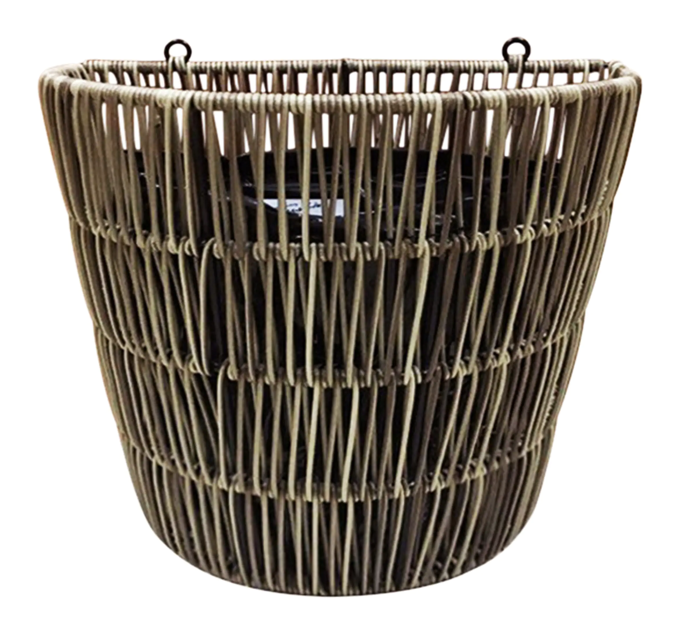 TrendLine Polyrattan Wand-Pflanztopf 32 x 18 x 29 cm braun