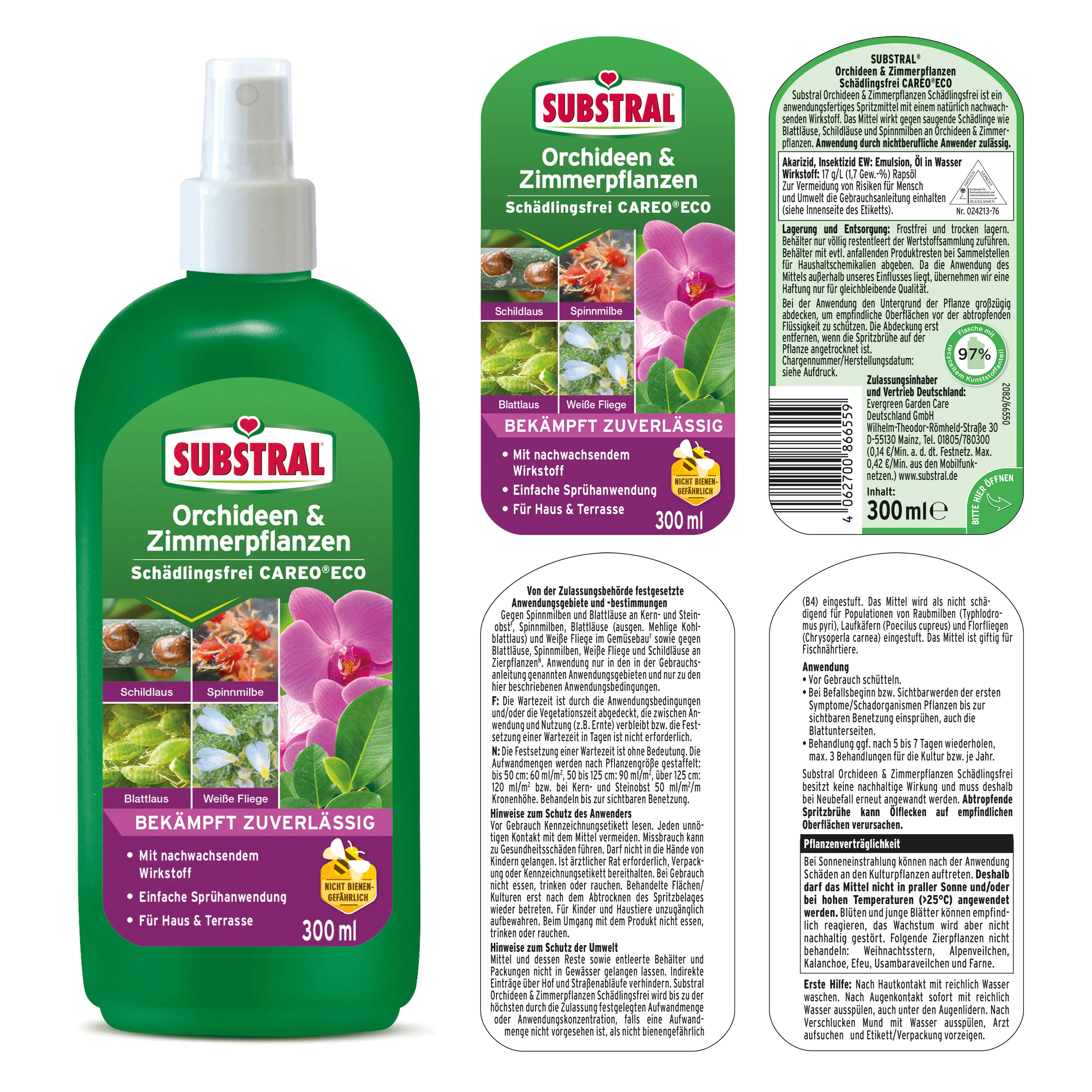 Substral Orchideen & Zimmerplanzen Schädlingfrei Careo Eco 300 ml