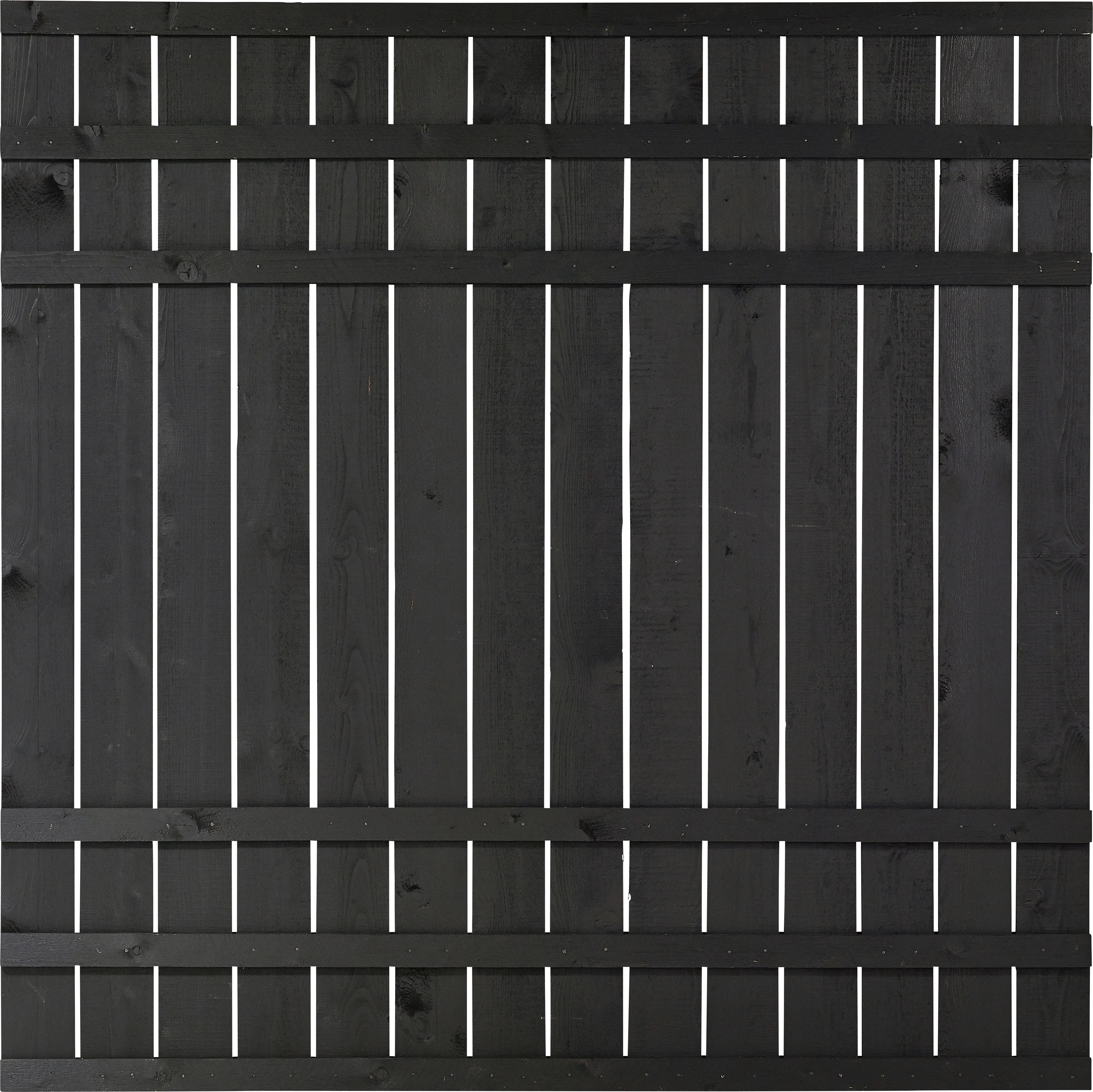 Plus Zaunelement Rustik 180 x 180 cm schwarz