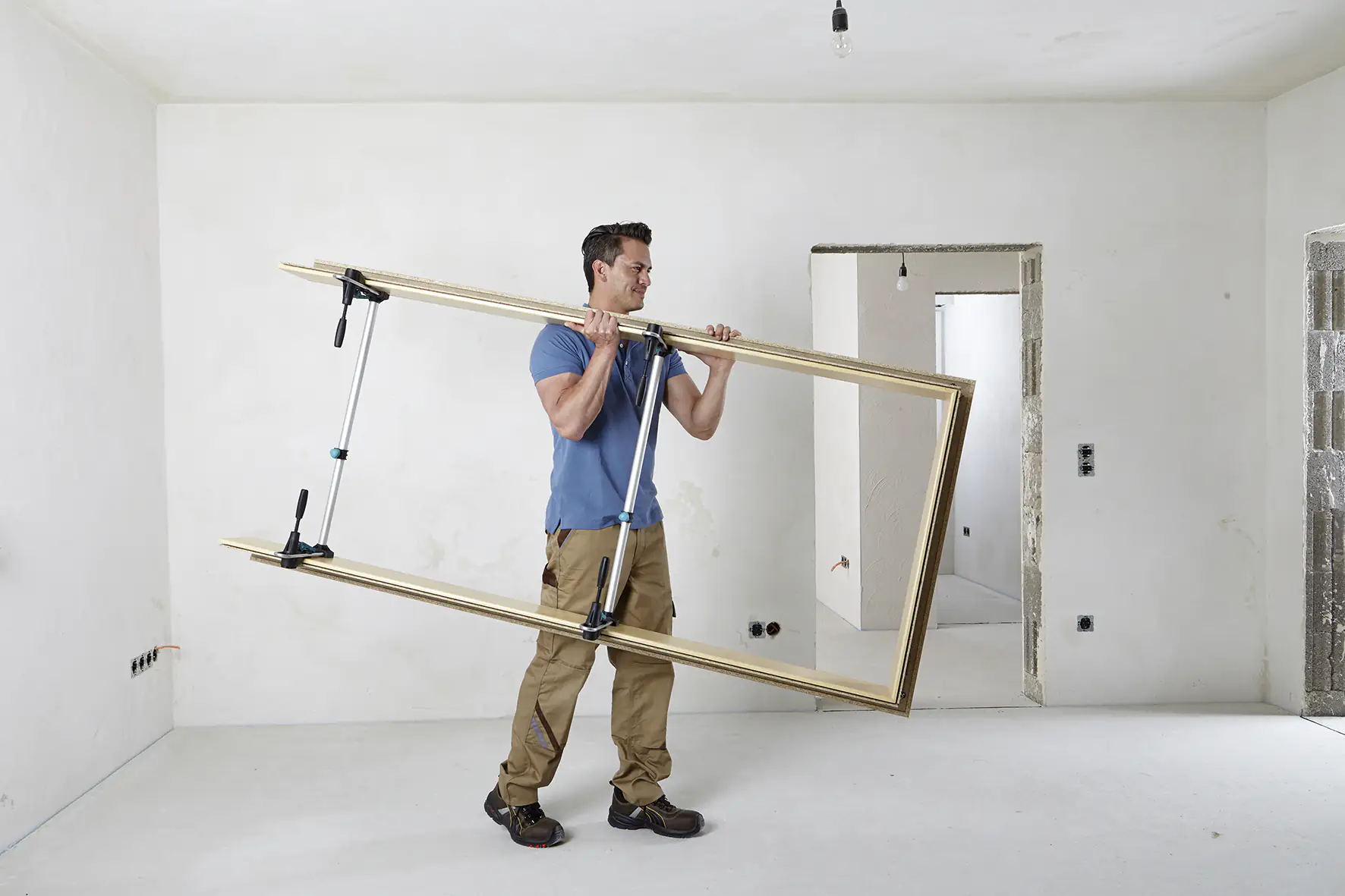 Wolfcraft Türfuttermontage-Set Pro 60 - 100 cm 8-teilig