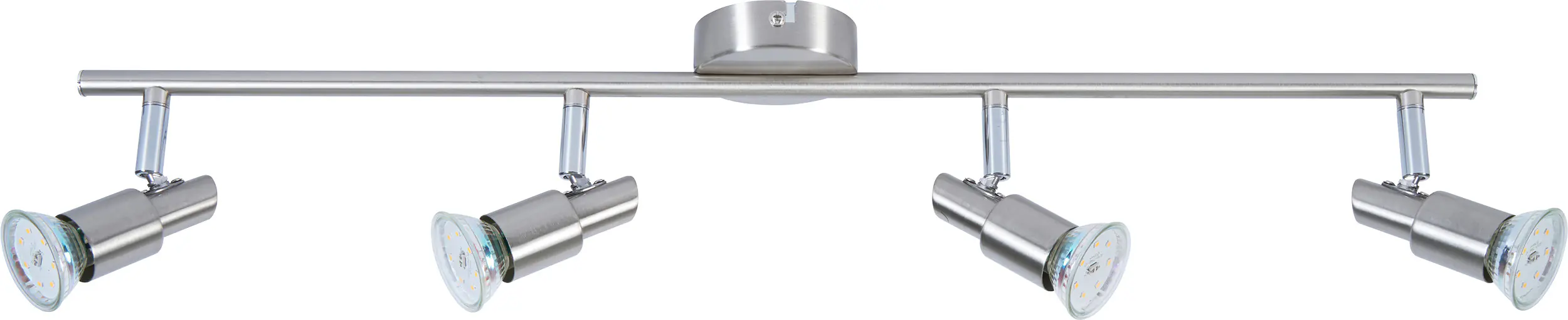 LED-Lampe 4er Spot Lina nickel-chrom 68 x 12 cm warmweiß
