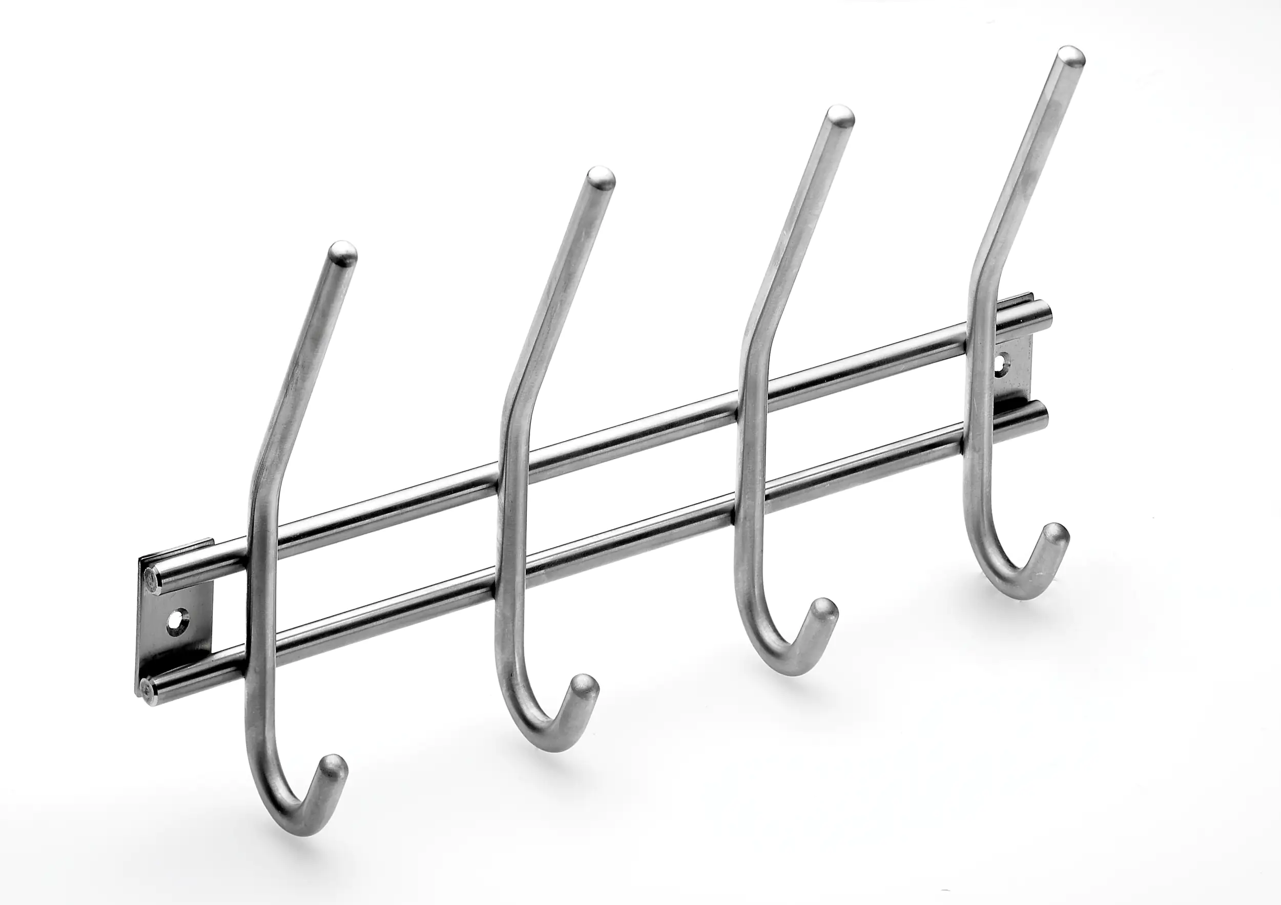 Hettich Garderobenleiste 4 Haken 30,0 x 16,5 x 5,5 cm Edelstahl