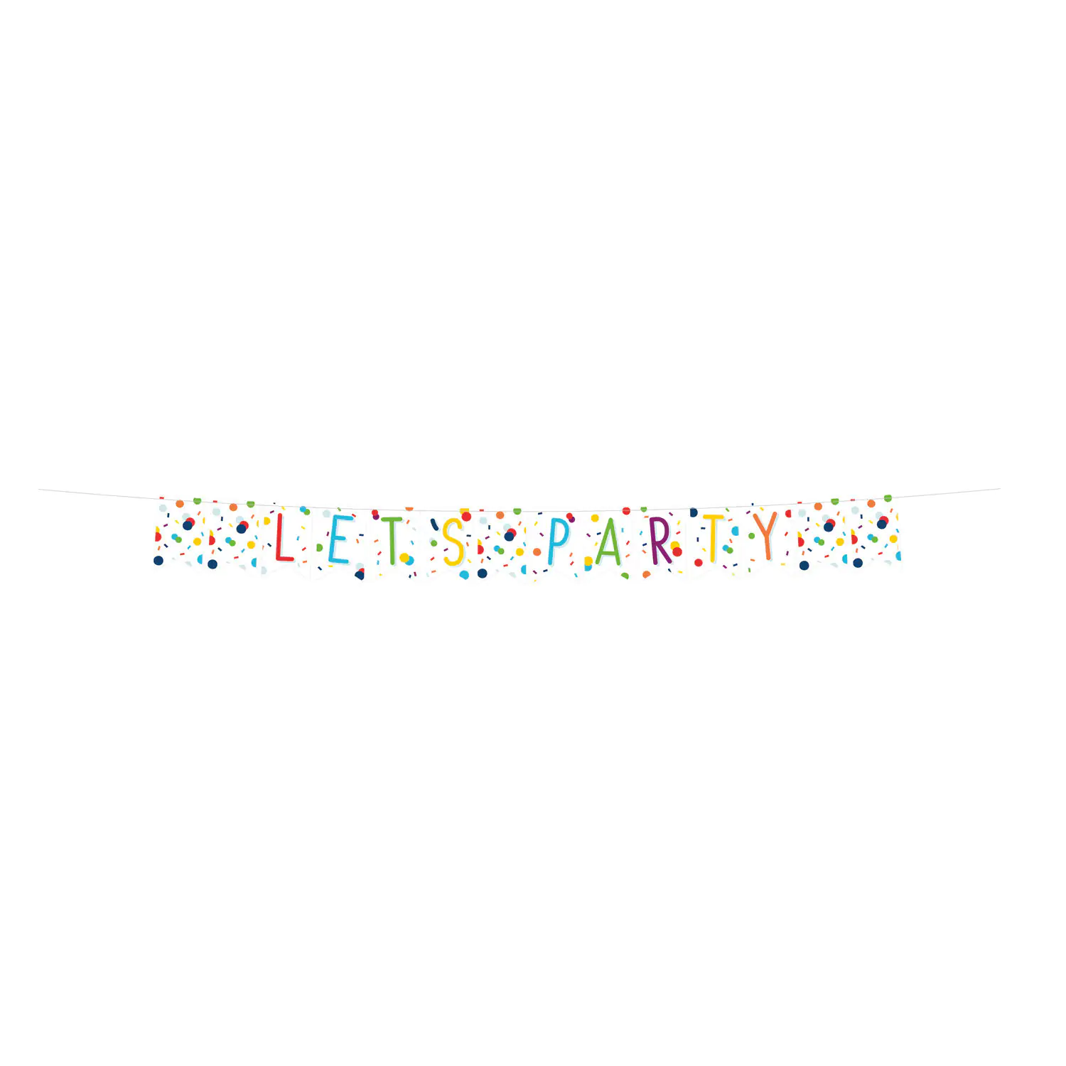 Wimpelkette Confetti Birthday Papier 185 x 19 cm