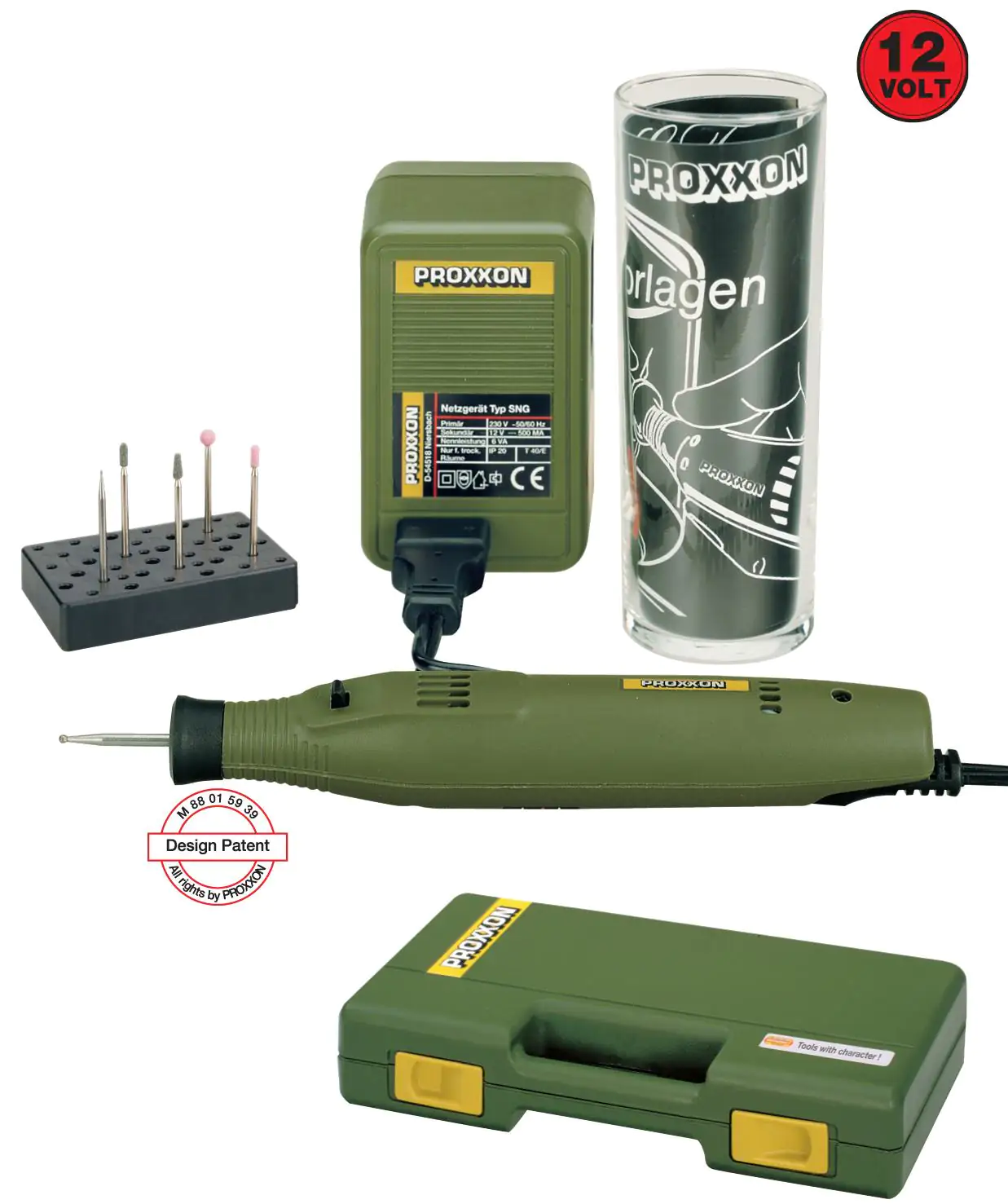 Proxxon Gravier-Komplettset GG 12 mit DC-Spezialmotor