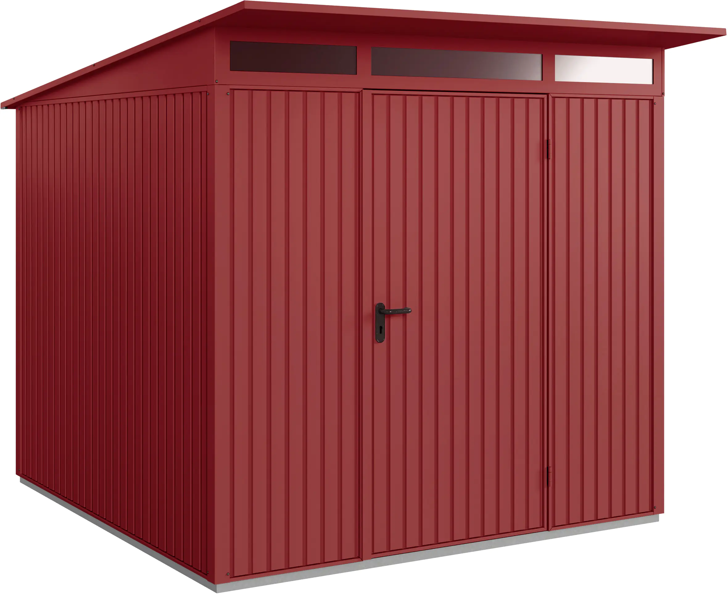 EcoStar Gerätehaus Trend-P Typ 2 purpurrot 247,9 x 283,4 x 232,3 cm