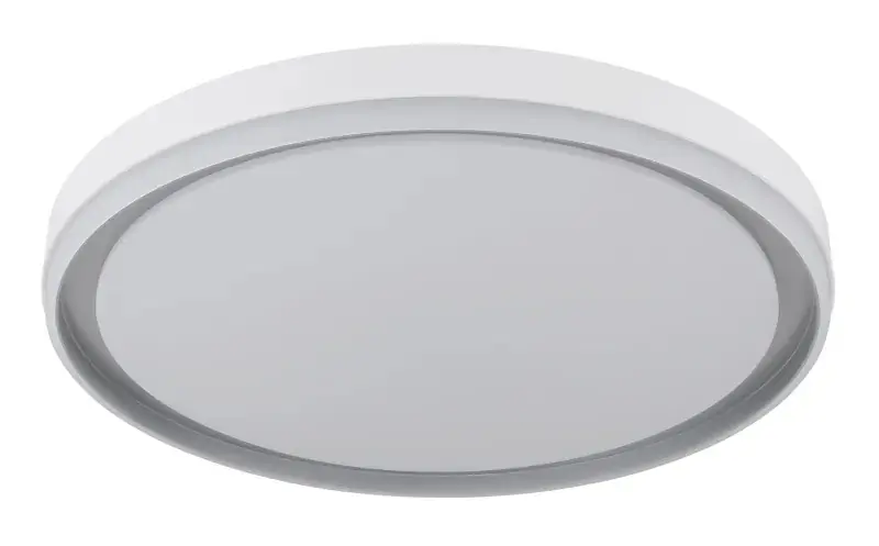 Globo Deckenleuchte Janice Ø 50 x 8 cm grau matt RGB