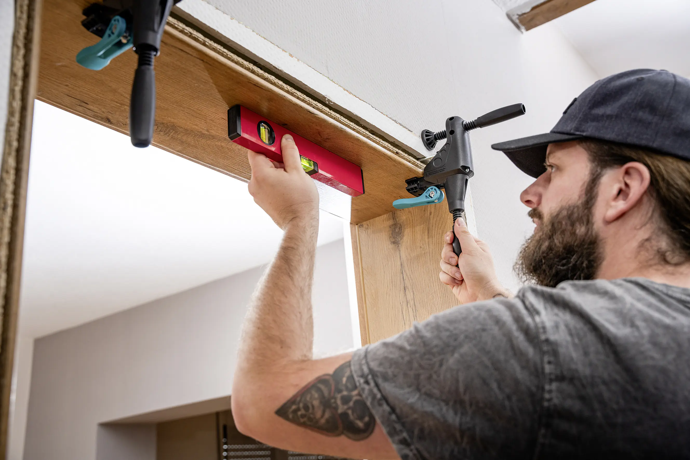 Wolfcraft Türfuttermontage-Set Pro 60 - 100 cm 8-teilig