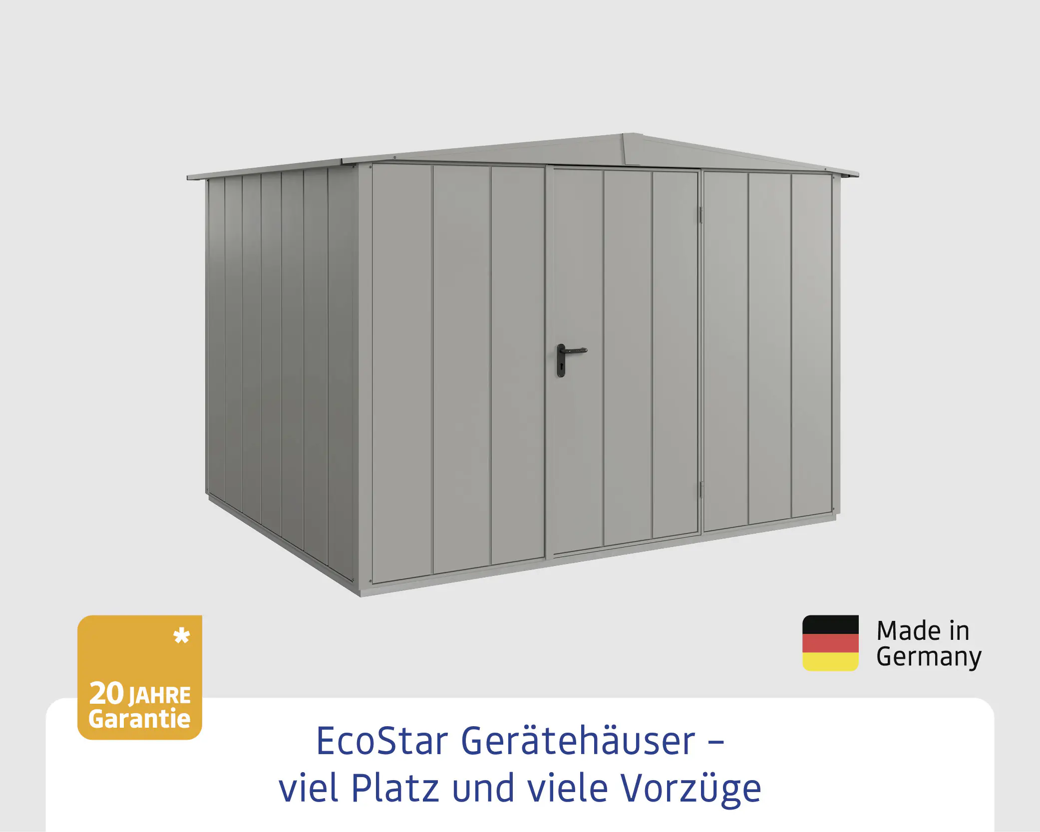 EcoStar Gerätehaus Elegant-S Typ 3 graualuminium 323,6 x 247,7 x 219,4 cm