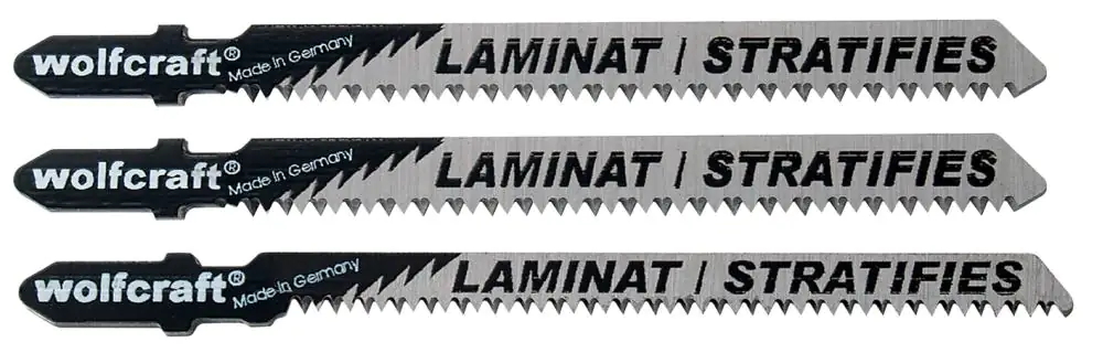Wolfcraft Stichsägeblätter-Set 100 mm T-Schaft 3 Stück