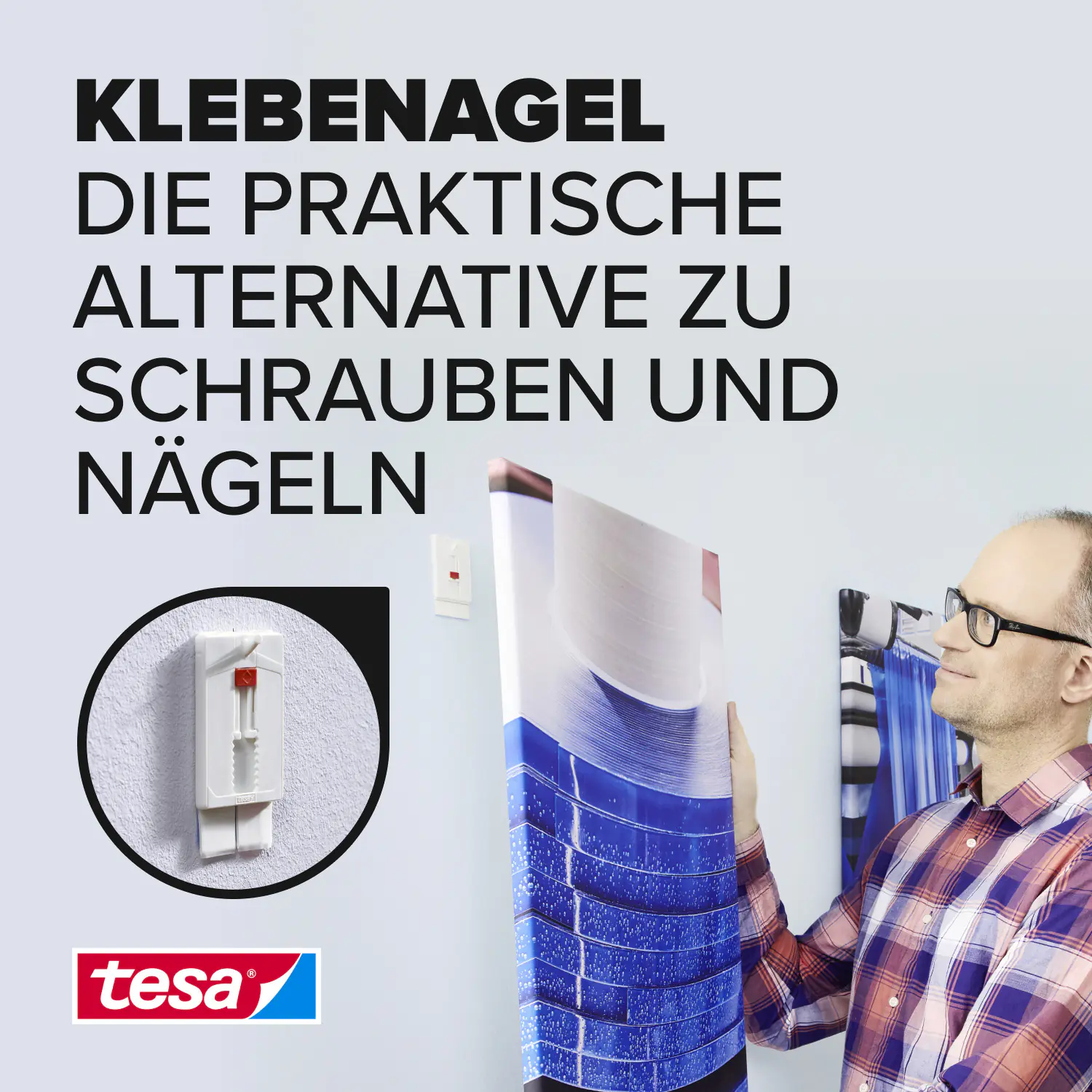 tesa Klebenagel Traglast 2 kg, 2 Stück