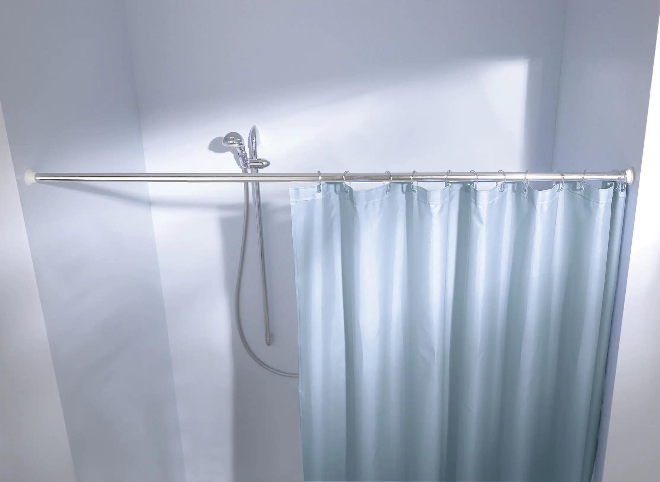 Kleine Wolke Federstange für Duschvorhänge 130 - 250 cm / Ø 2,5 cm / chrom