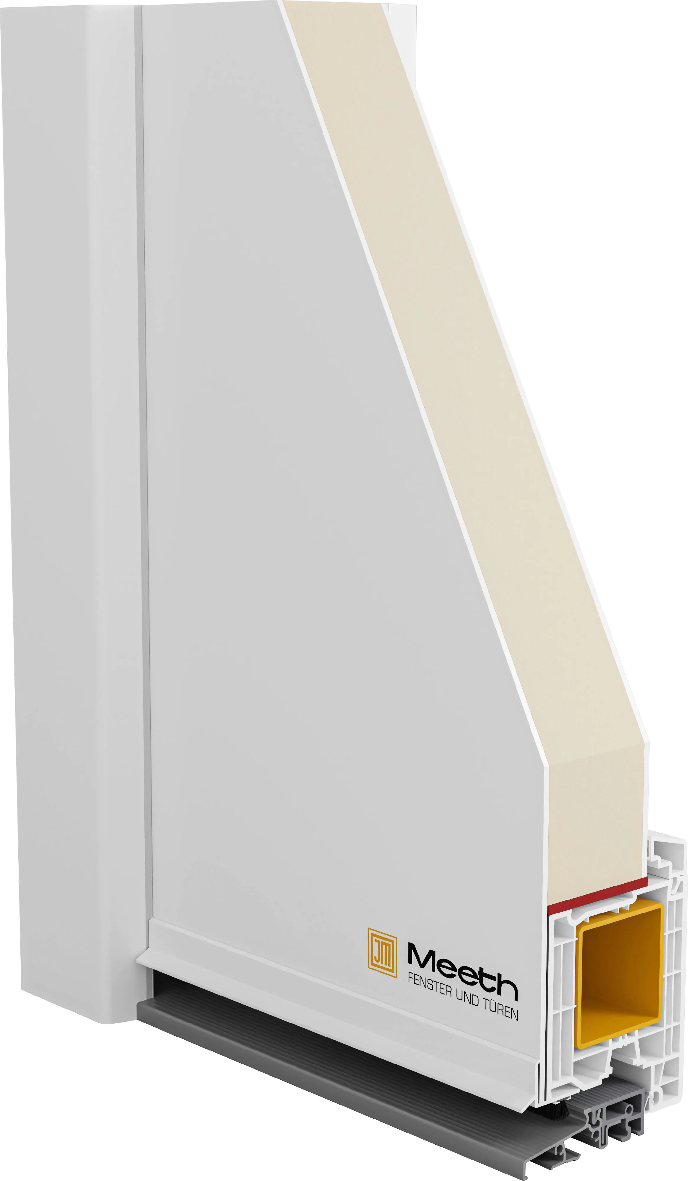 Meeth Haustür Genius PVC Modell 103 DIN Links weiß/titan