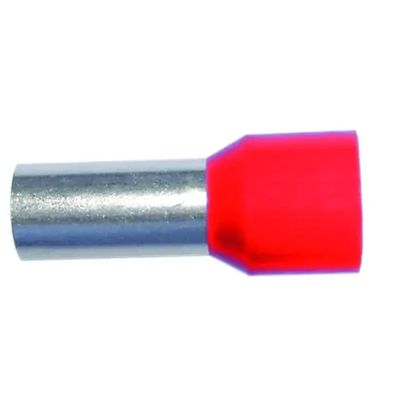 Isolierte Aderendhülse 1 mm² rot, Inhalt 100 Stück