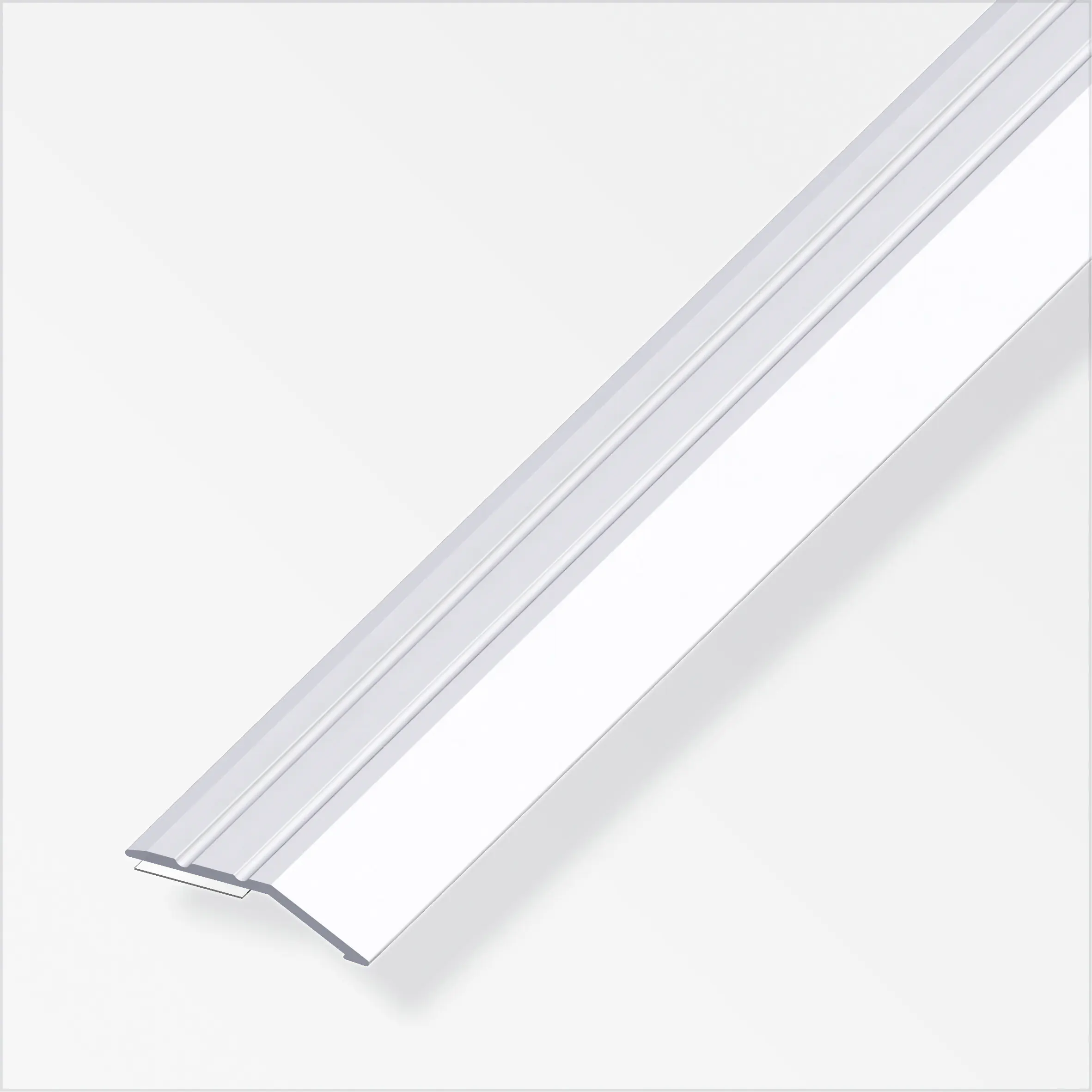 alfer Flachabschlussprofil 2 m, 30 x 5 mm Aluminium eloxiert silber