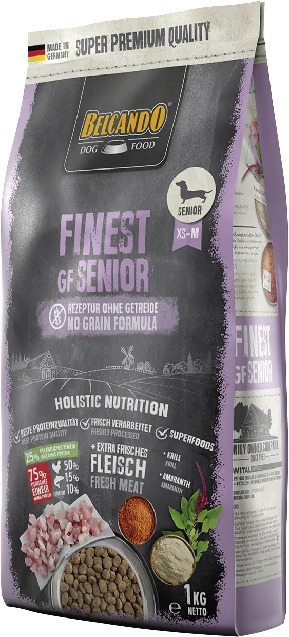 Belcando Finest GF Hundetrockenfutter Senior Light 1 kg Geflügel mit Fisch 
