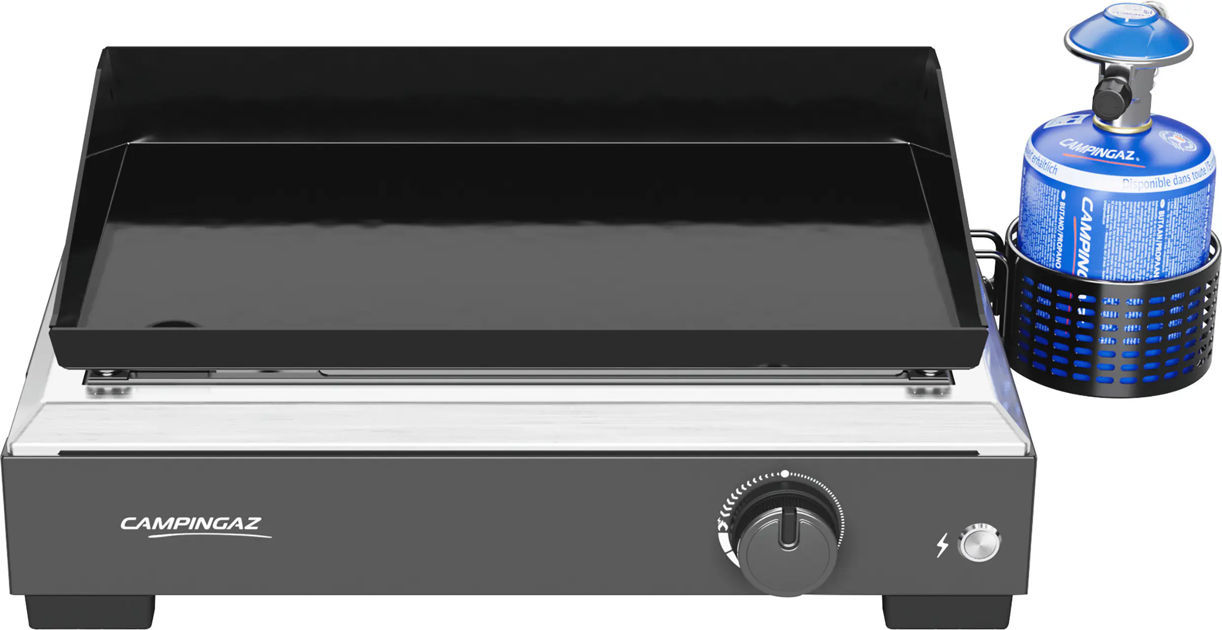 Campingaz Tischgrill Plancha Othello 2,8 kW 66 x 39 x 20 cm silber-schwarz