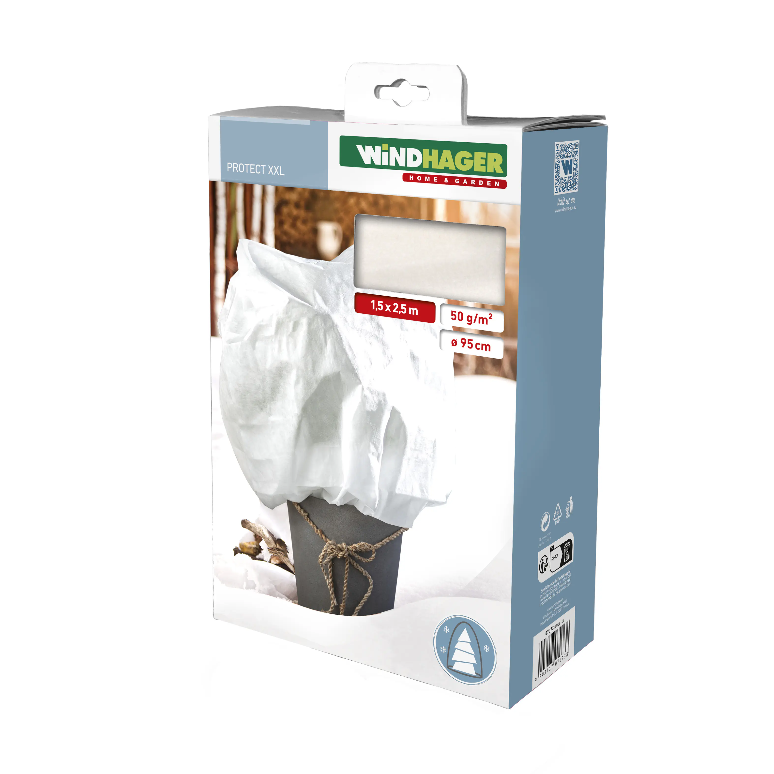 Windhager Vlieshaube Protect XXL 1,5 x 2,5 m, weiß