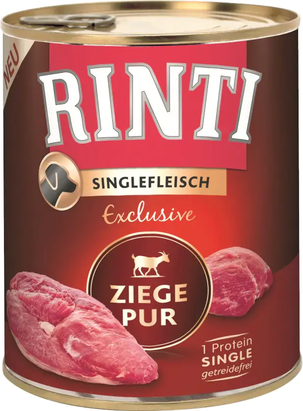 Rinti Singlefleisch Exclusive Hundenassfutter Adult getreidefrei 800 g Ziege