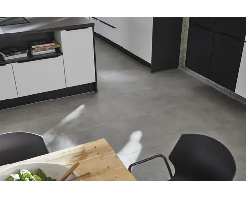 Bodenfliese Feinsteinzeug Hometec Beton 60 x 60 cm grau