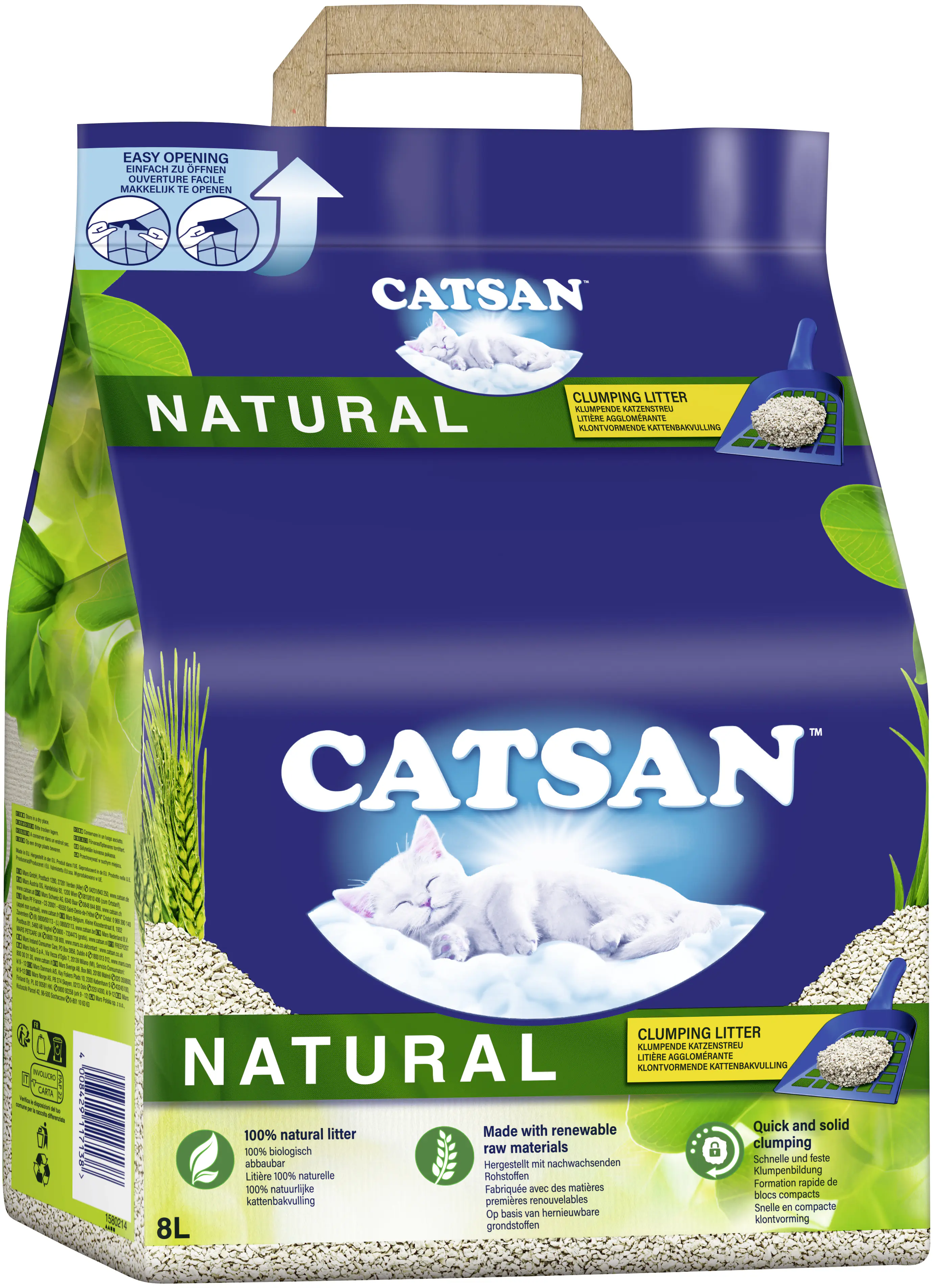 Catsan NATURAL Klumpstreu 8l