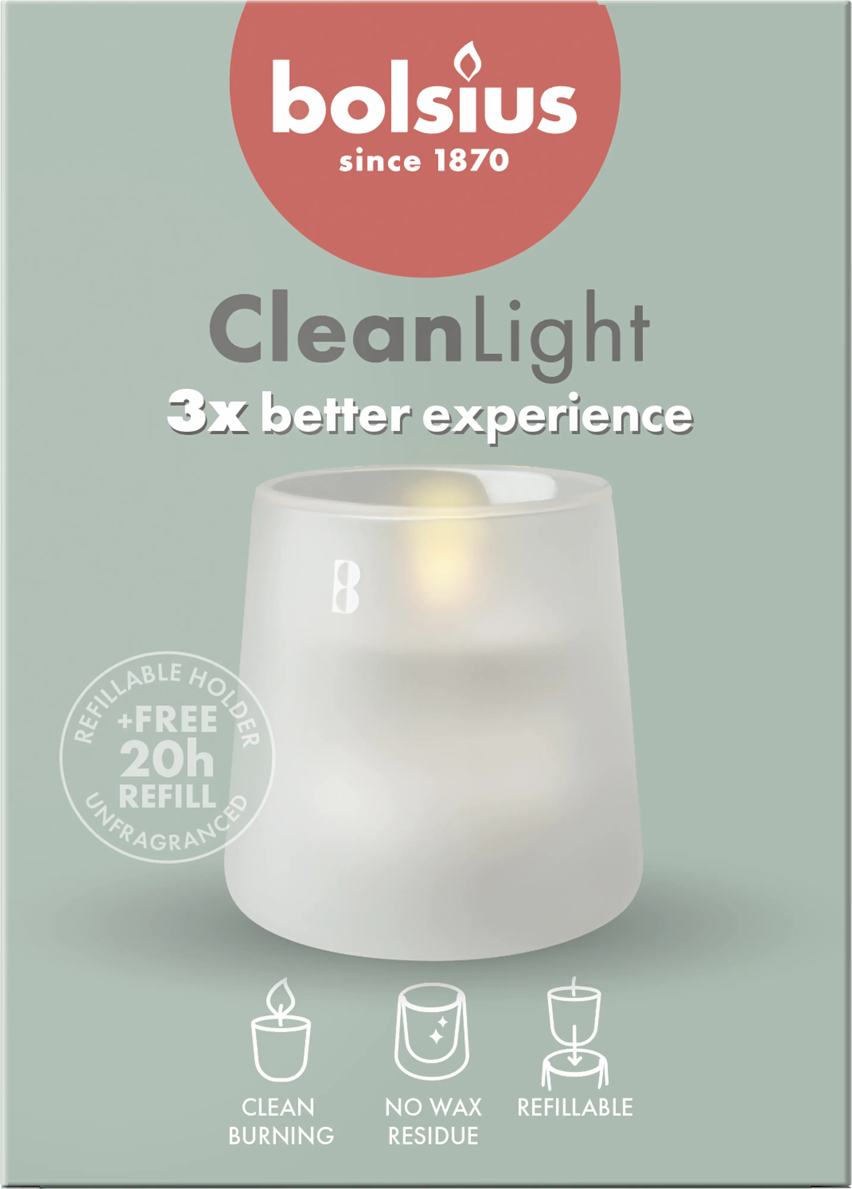 Bolsius Cleanlight Starterkit - ohne Duft Weiß