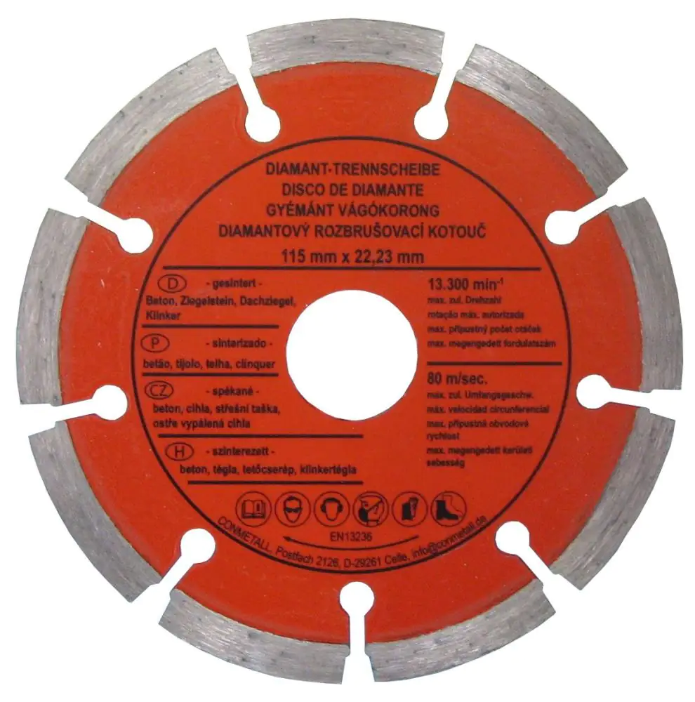 Werkzeyt Trennscheibe 115 x 22,23 mm Diamant für Beton segmentiert