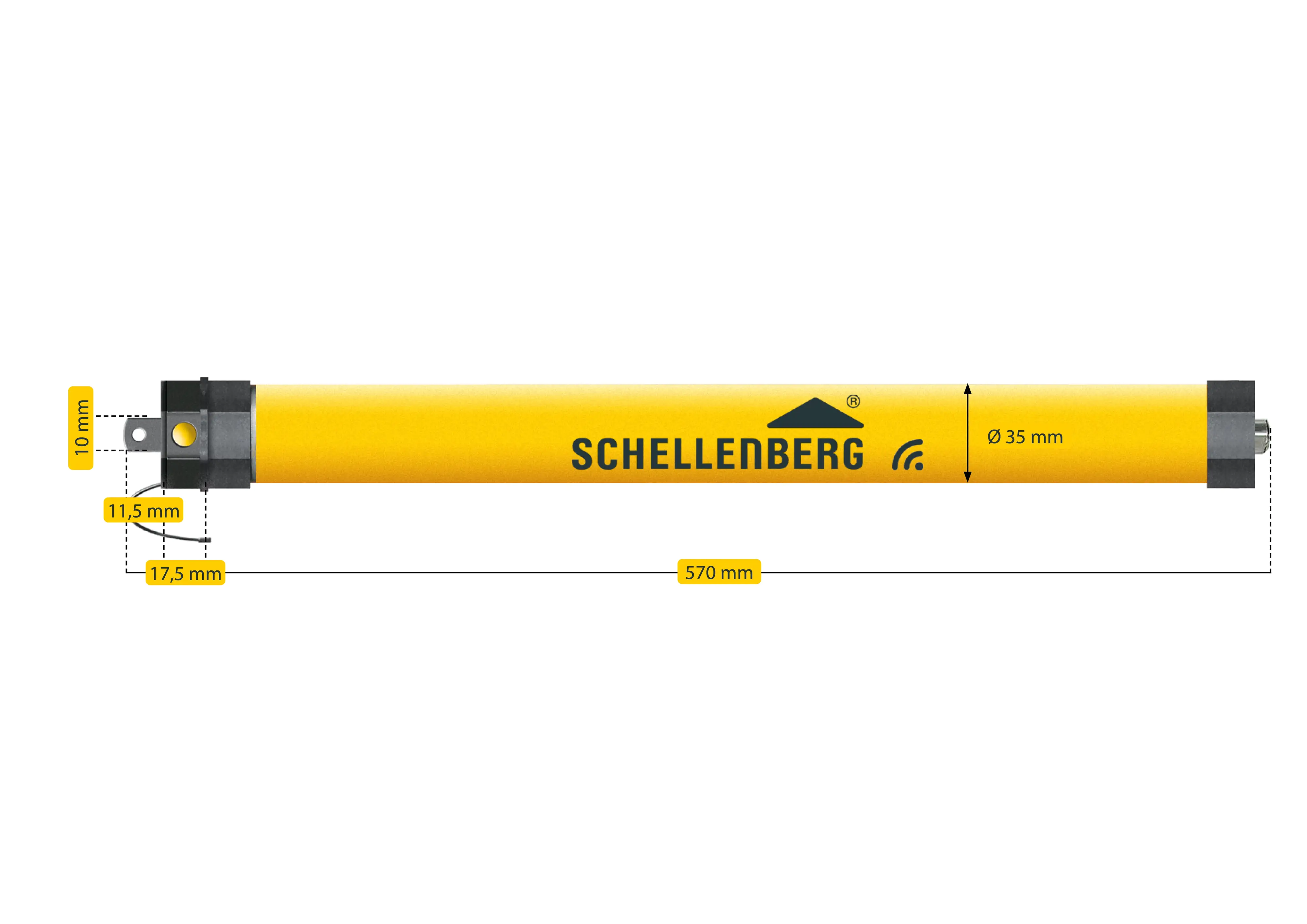 Schellenberg Funk-Rolladenmotor Premium 6Nm Mini