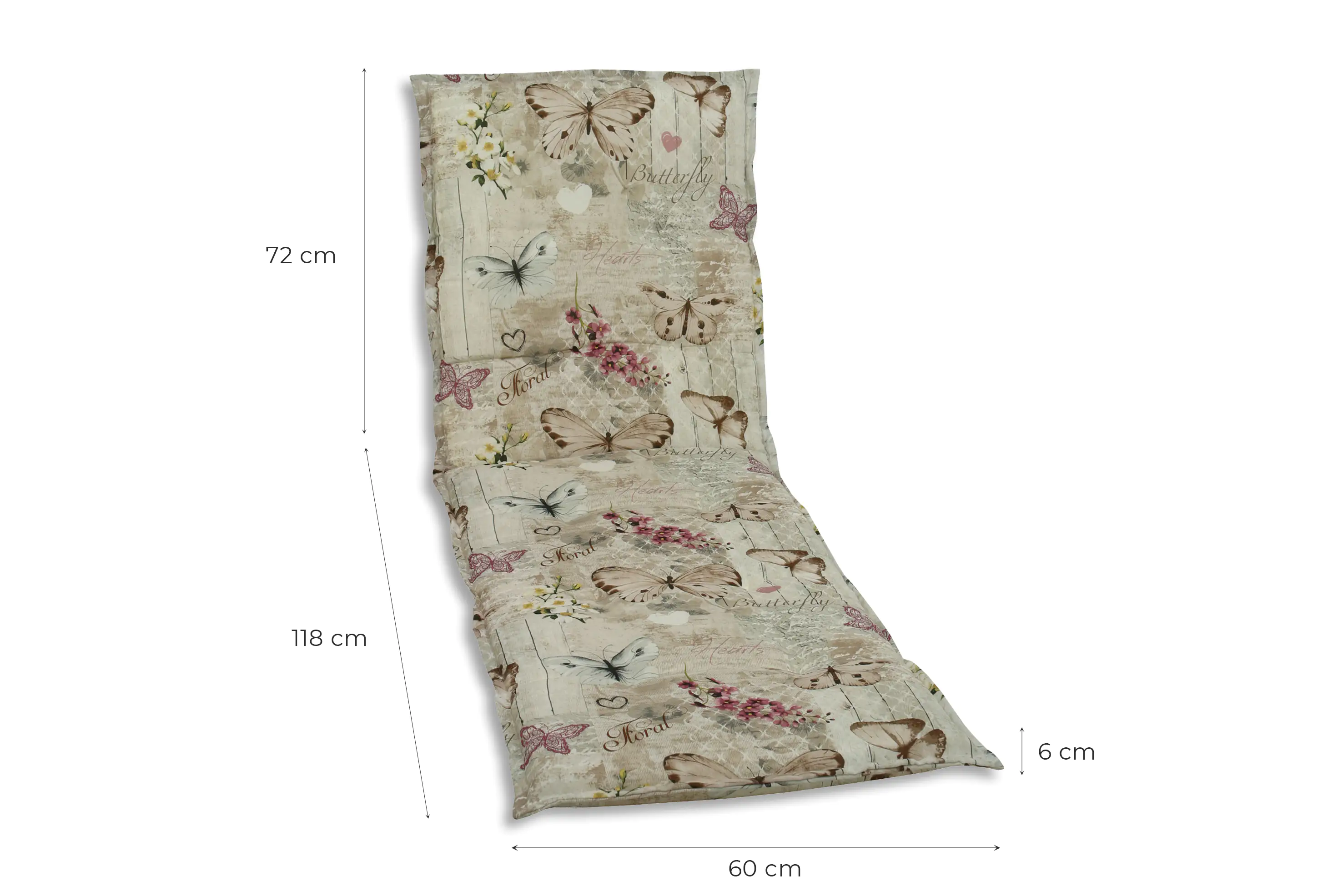 GO-DE Liegenauflage beige 60 x 190 x 6 cm