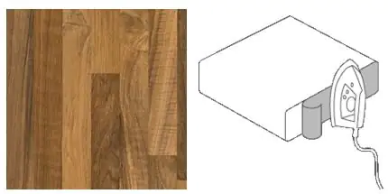 Getalit Umleimer Butcherblock-Optik Nussbaum 65 cm mit Schmelzkleber