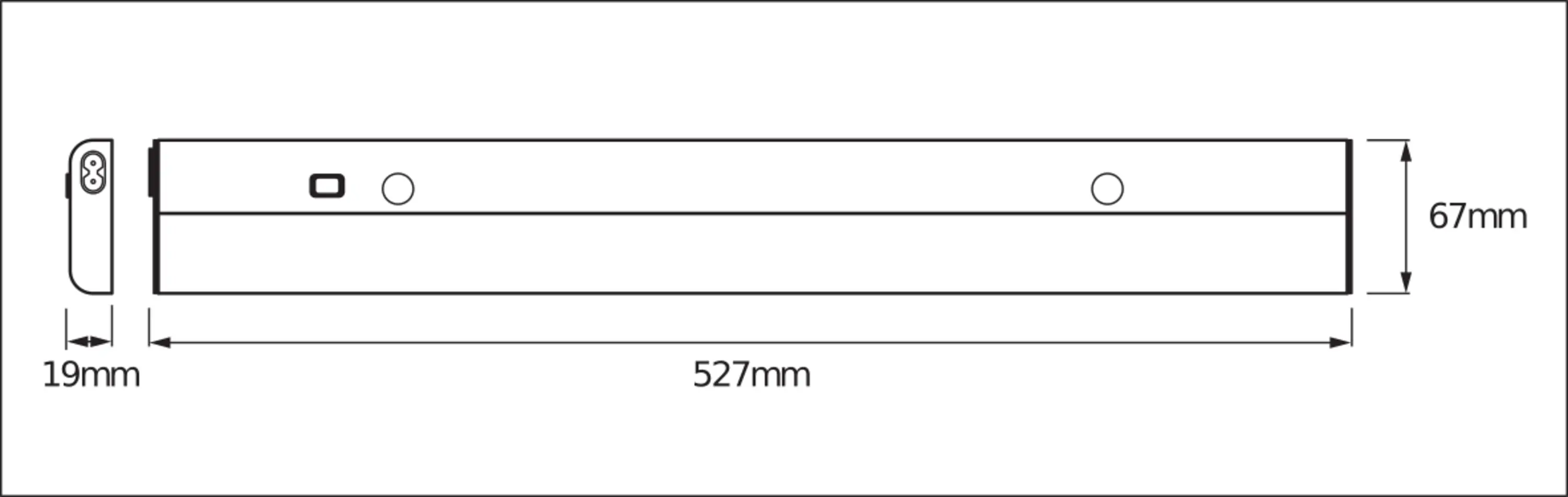 Osram LED Unterbauleuchte Linear Flat Sensor 53 cm 12 W warmweiß