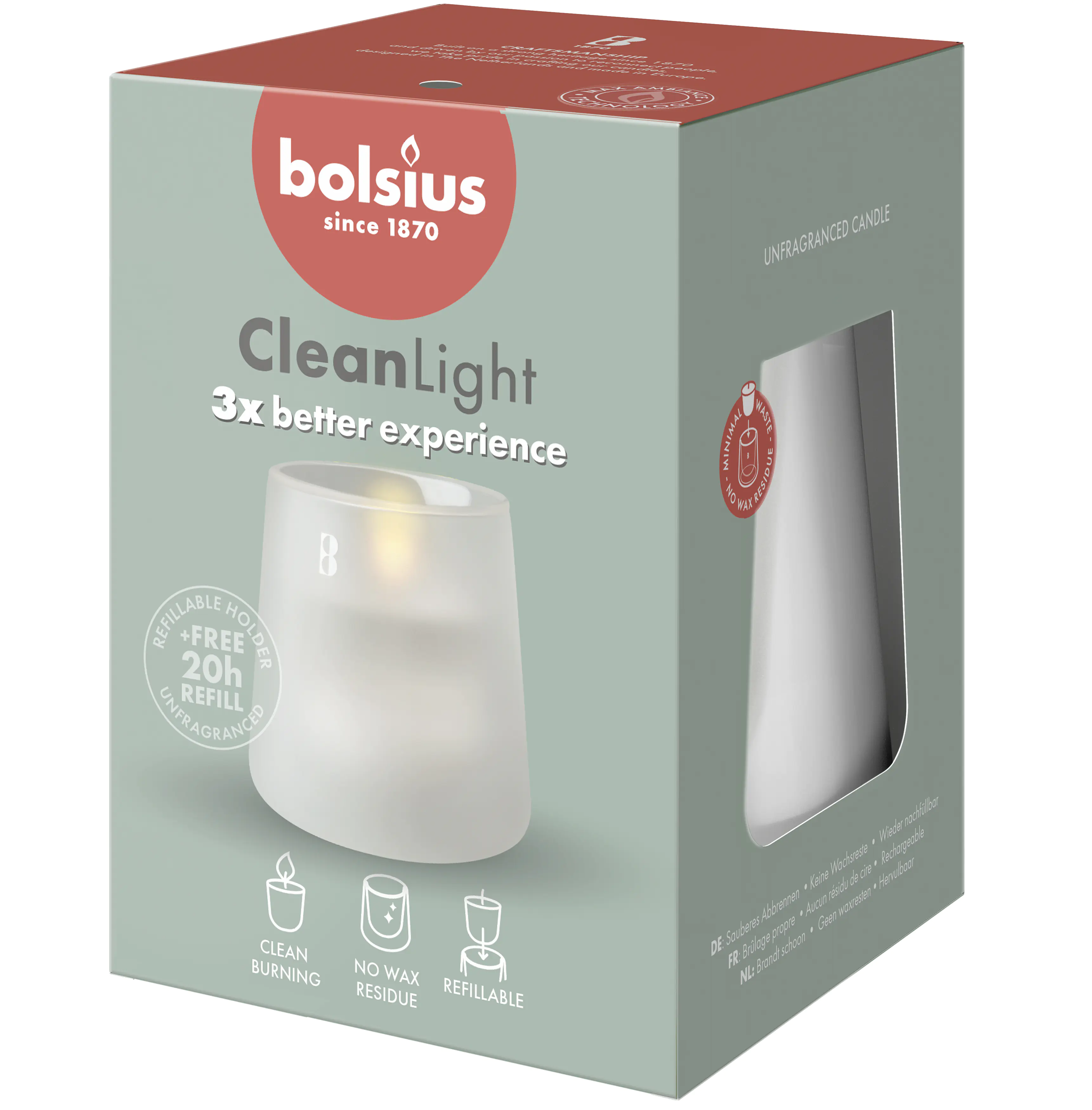 Bolsius Cleanlight Starterkit - ohne Duft Weiß
