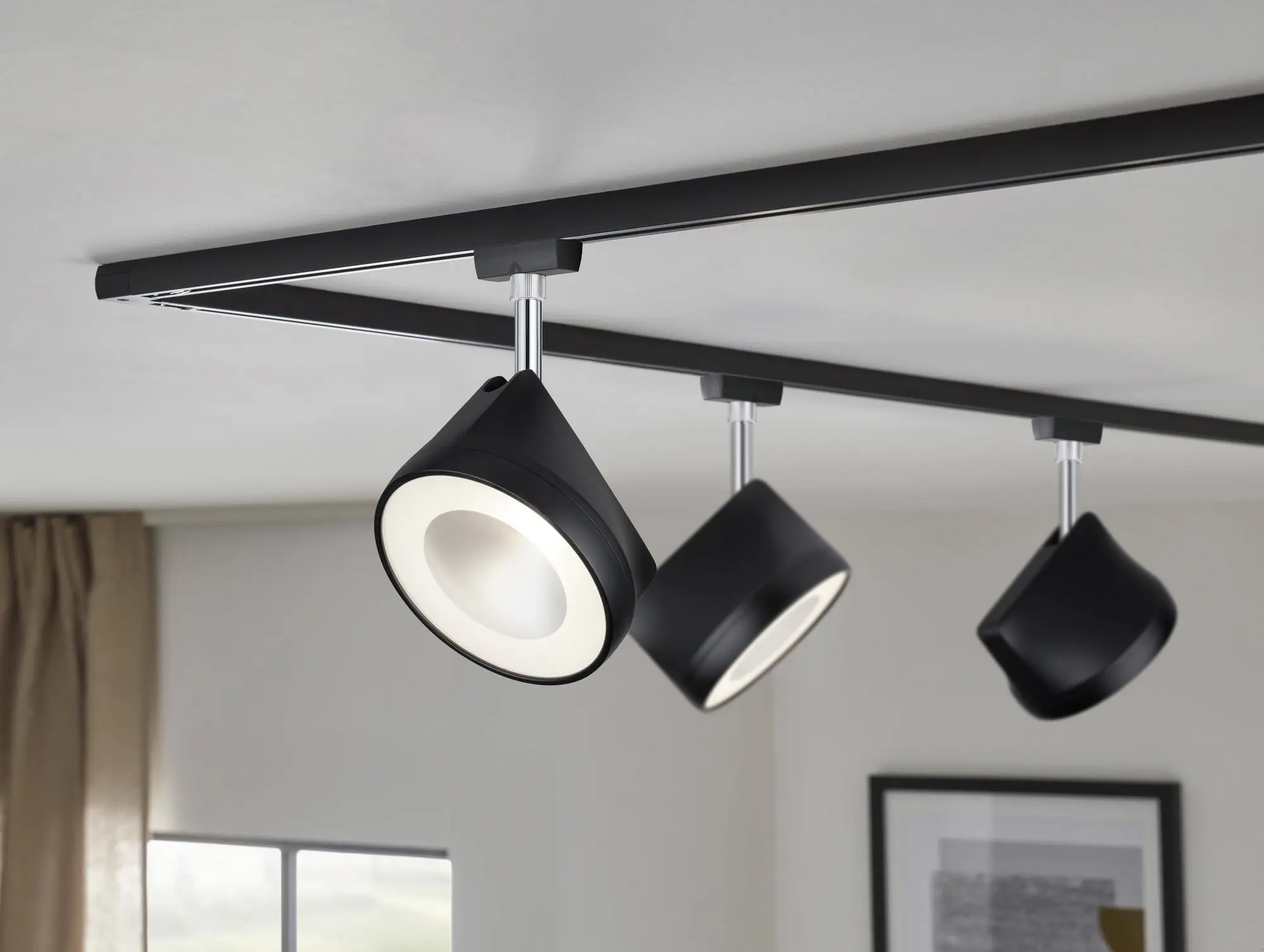 Paulmann URail LED Schienenspot Arena schwarz-matt 19,1 x 12,3 cm dimmbar