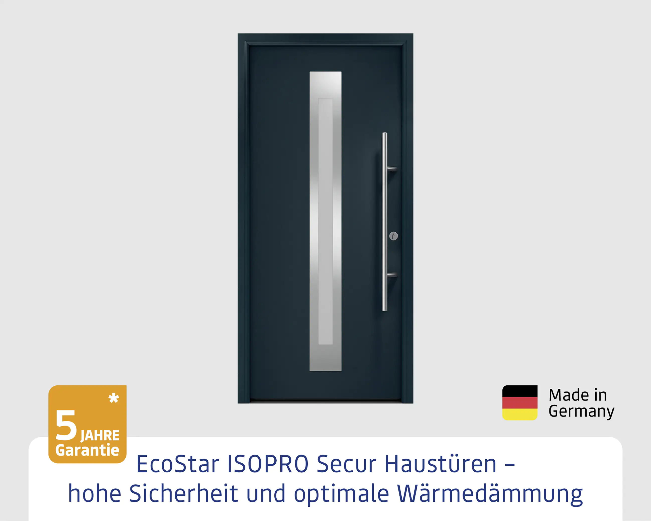 EcoStar Haustür ISOPRO Secur IPS 770S RC2 anthrazitgrau 110 x 210 cm