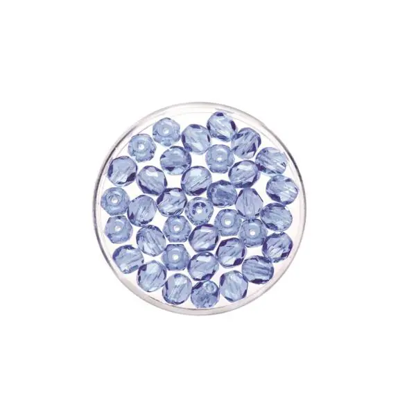 Glorex Glasschliff Perlen 6 mm 50 Stück, Saphir