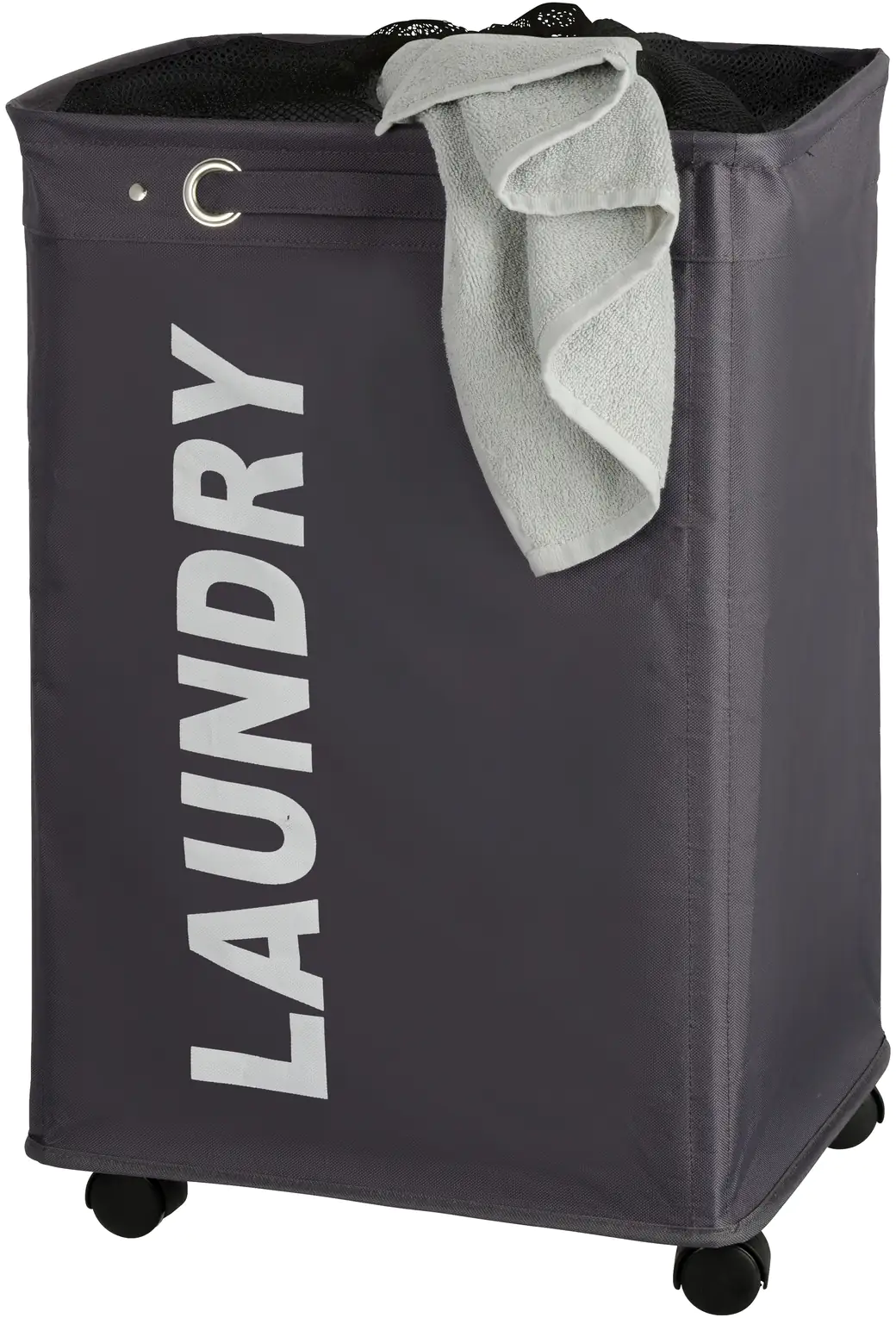 Wenko Wäschesammler Quadro 79 l, grau