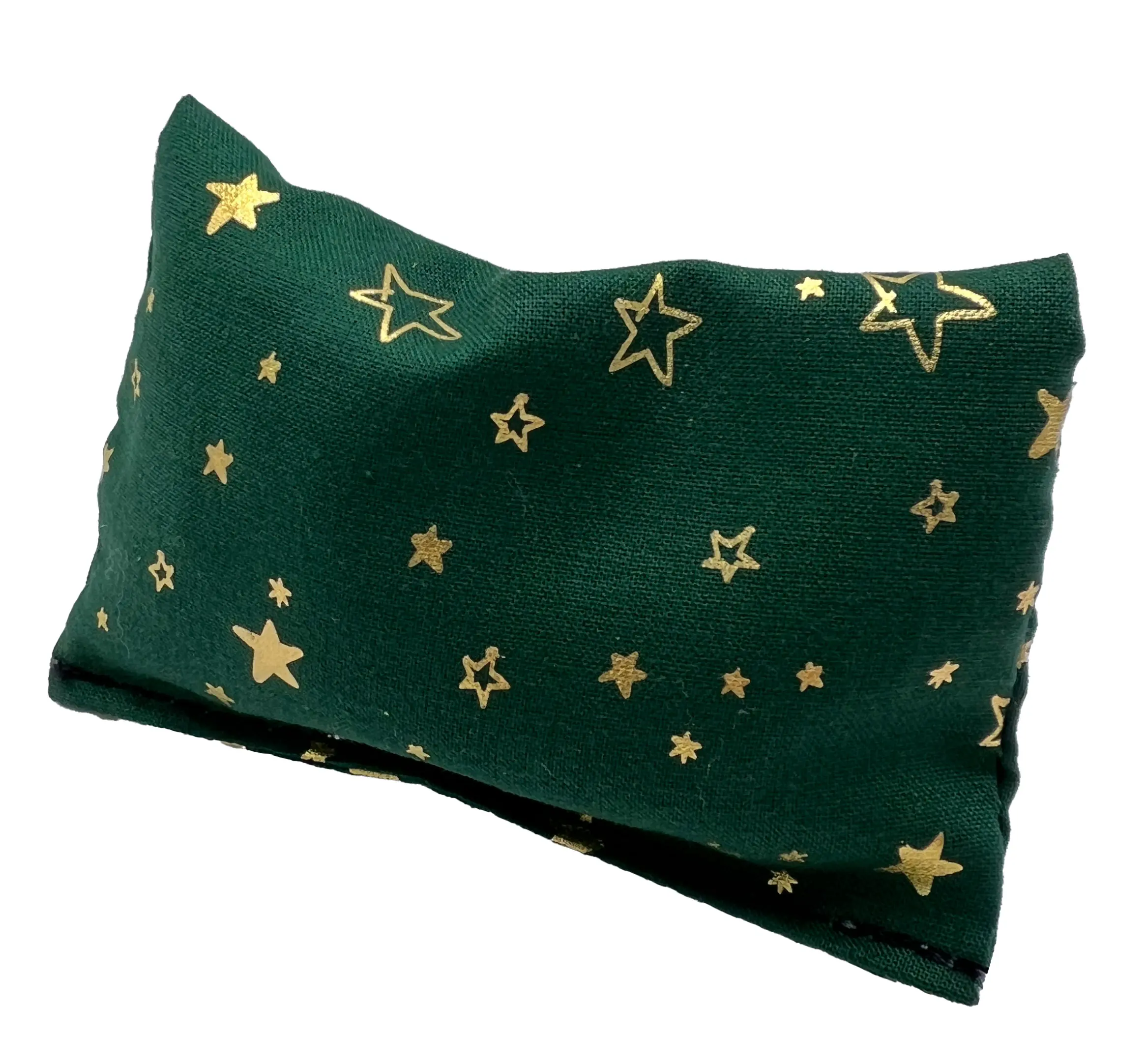 Aumüller Katzenspielzeug Weihnachten Kissen 10 cm grün gold - 2 Stk.