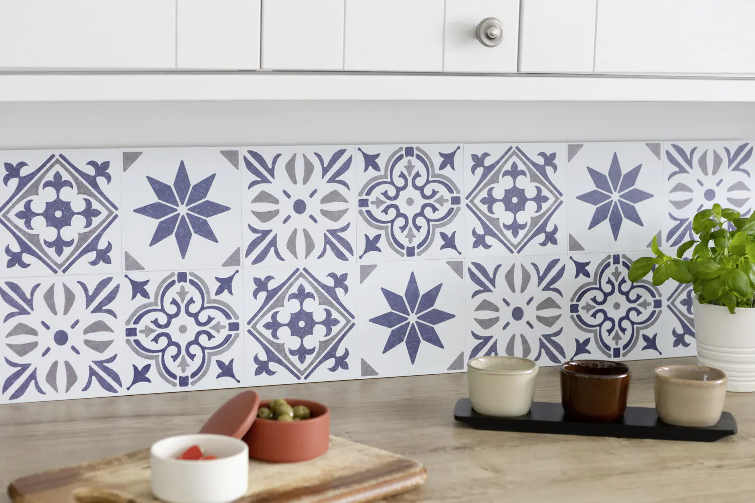 D-c-fix Wandfliesen selbstklebend Alia blue 6er Set 15 x 15 cm