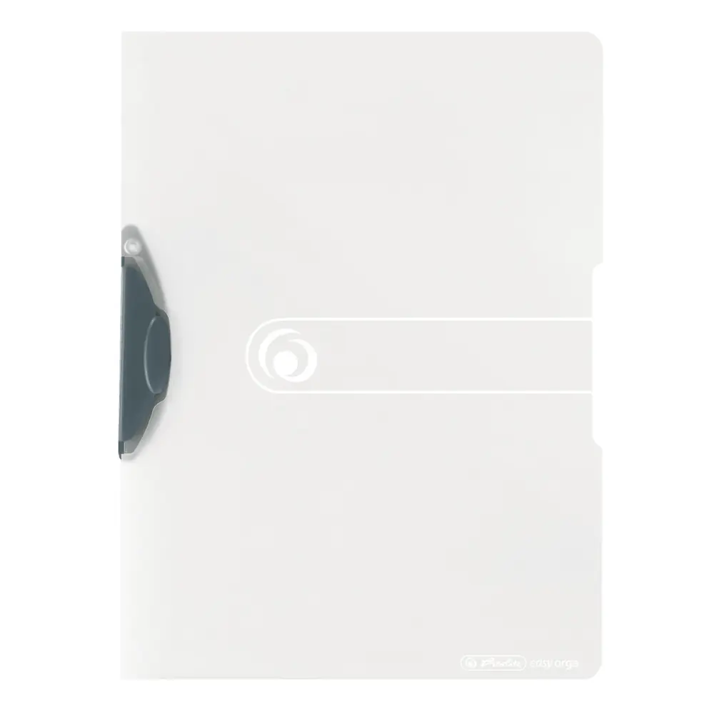 herlitz Express-Clip A4 PP transp. farblos für bis zu 30 Blatt grauer Clip