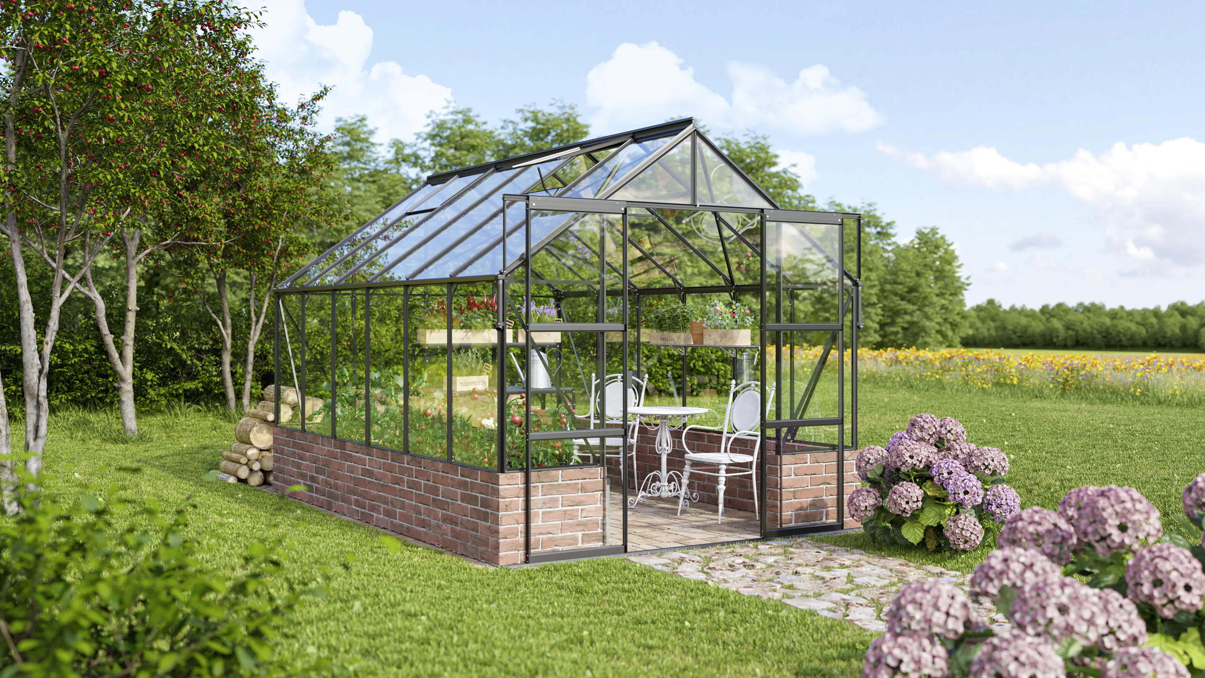 Vitavia Gewächshaus Cassandra 9900 256 x 388 cm 3 mm ESG