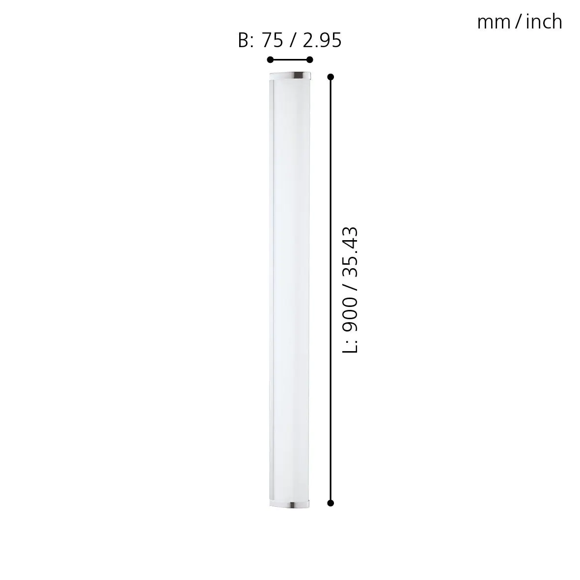Eglo Led Bad- Wand-Deckenleuchte Gita 2 chrom