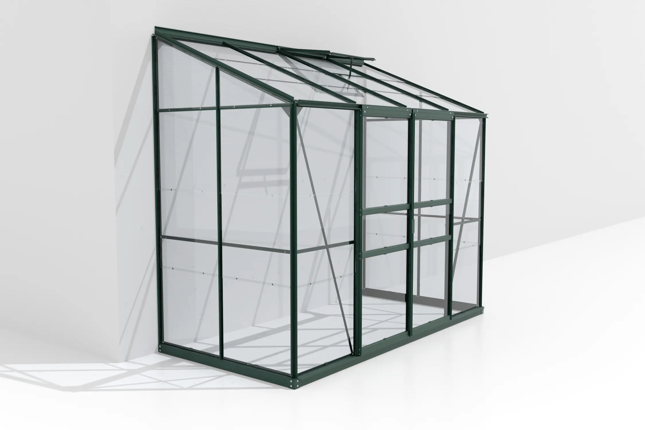 Vitavia Anlehngewächshaus Styx 3300 128 x 254 cm 3 mm ESG