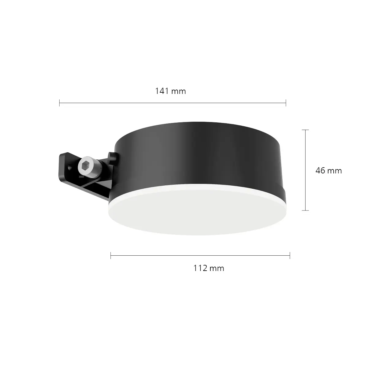 Solar Wandleuchte Vynce rund 14 x 11,7 x 5,4 cm schwarz