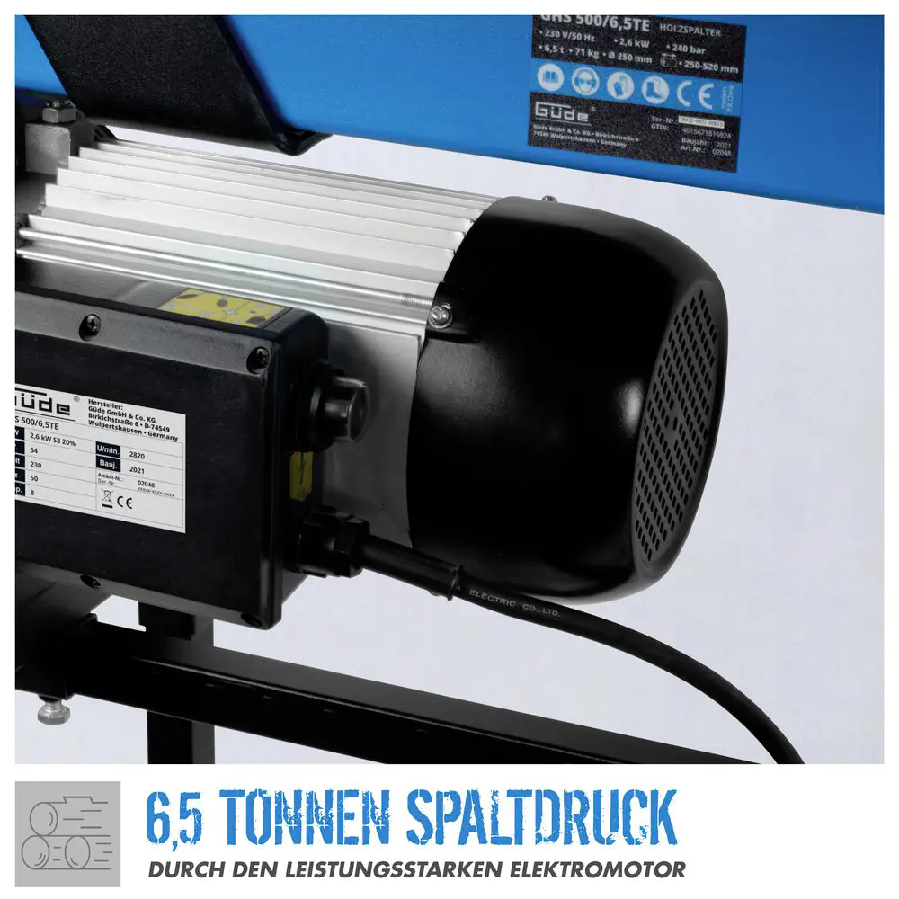 Güde Holzspalter GHS 500/6,5TE 6,5 t