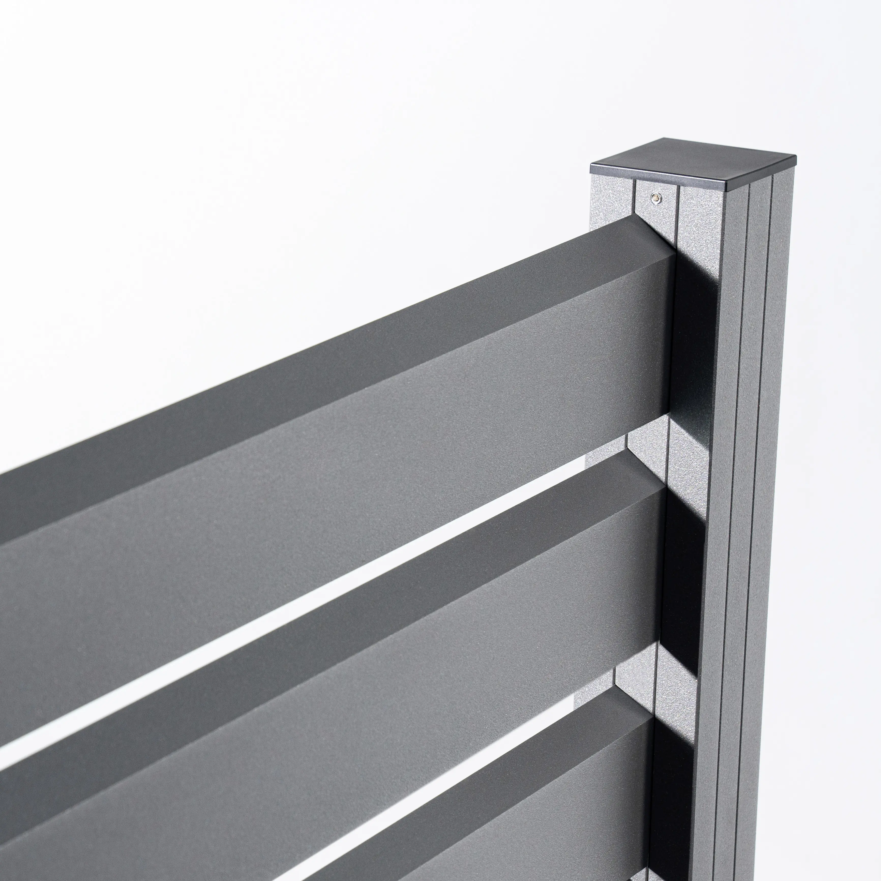 Ambiente Alu-Zaun Grundset Rhombus MAXI 187 x 244,2 cm grau