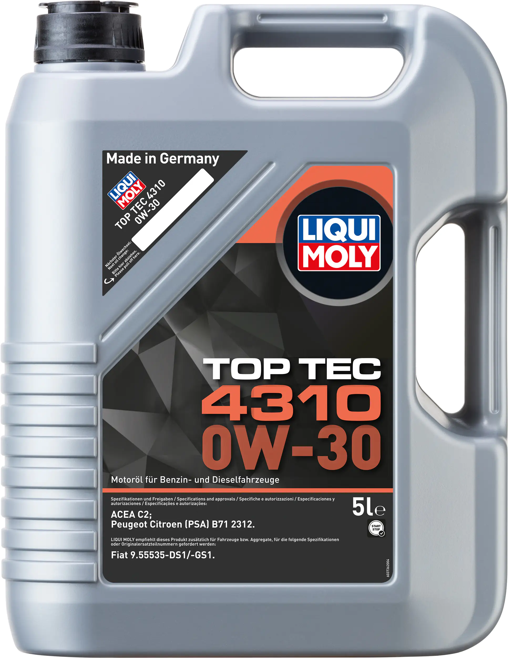 Liqui Moly Motoröl Top Tec 4310 0W-30 5 L