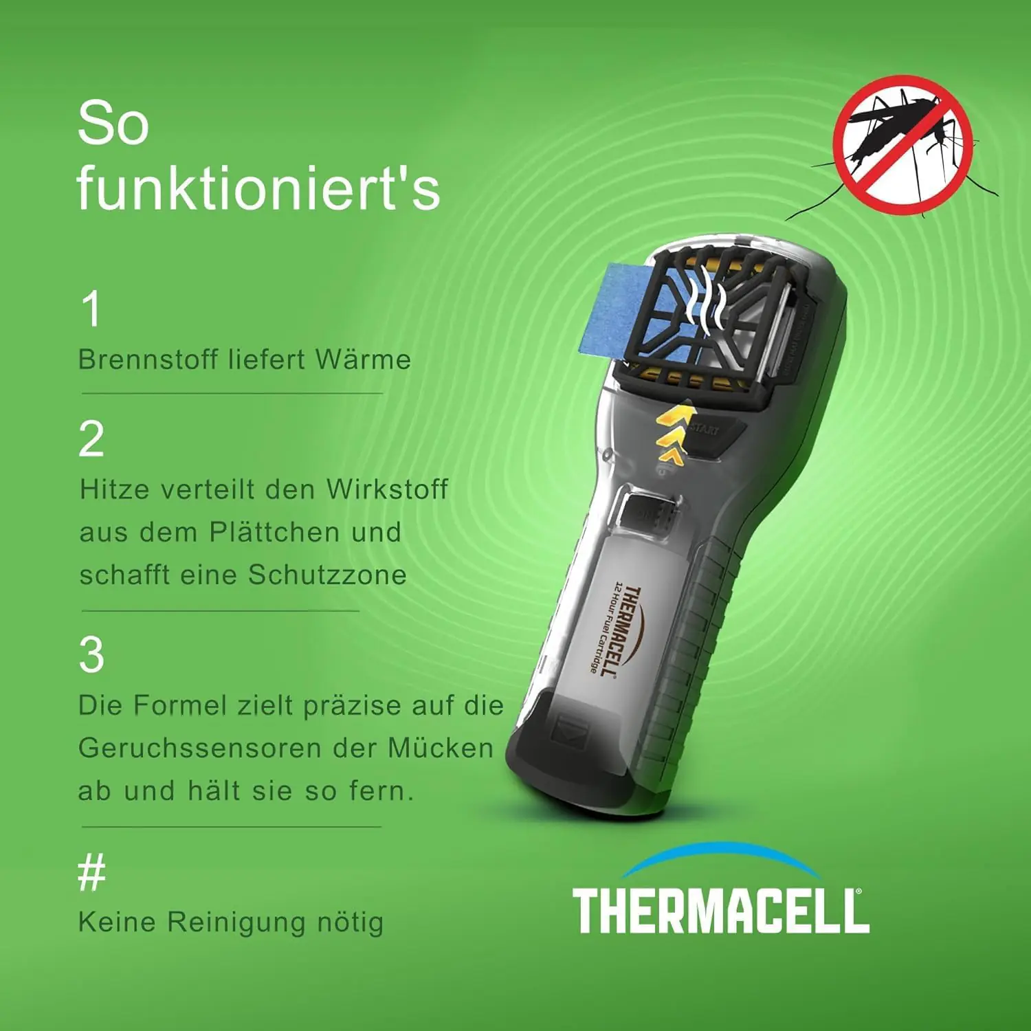 Thermacell Mückenabwehr Protect Handgerät inkl. Wirkstoff