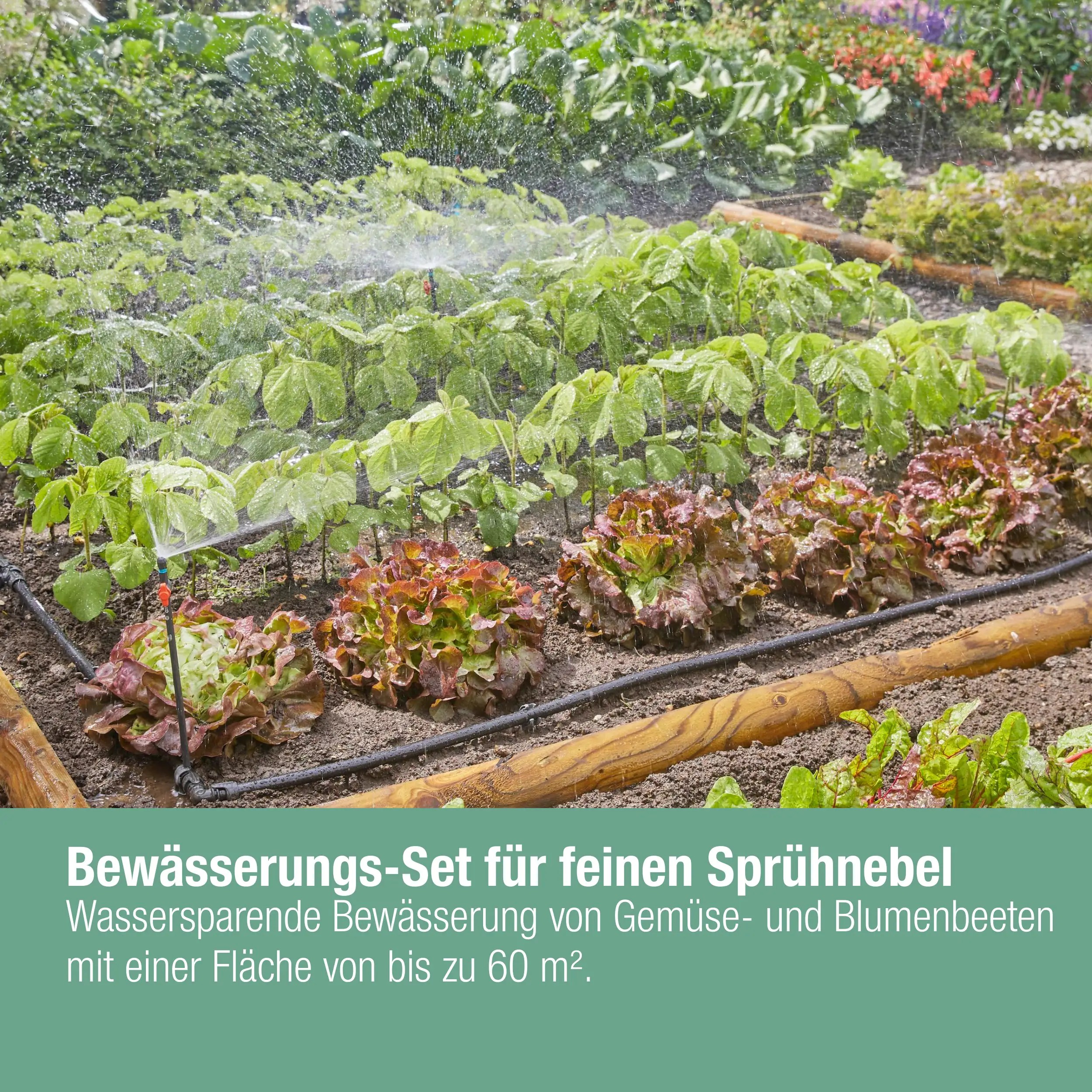 Gardena Bewässerungsset für Gemüse/Blumenbeet bis zu 60 m²