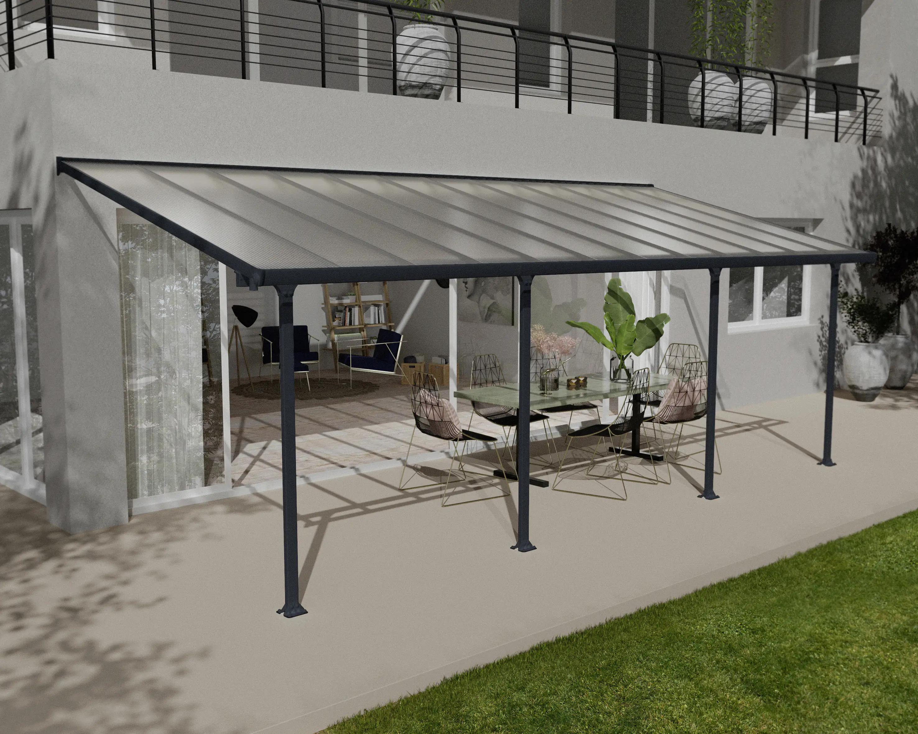 Canopia Terrassenüberdachung Feria  730 x 294 cm anthrazit