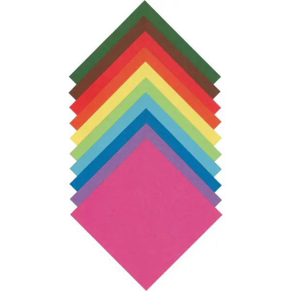 Glorex Faltblätter 70g farb.sortiert 15 x 15 cm, 100 Blatt