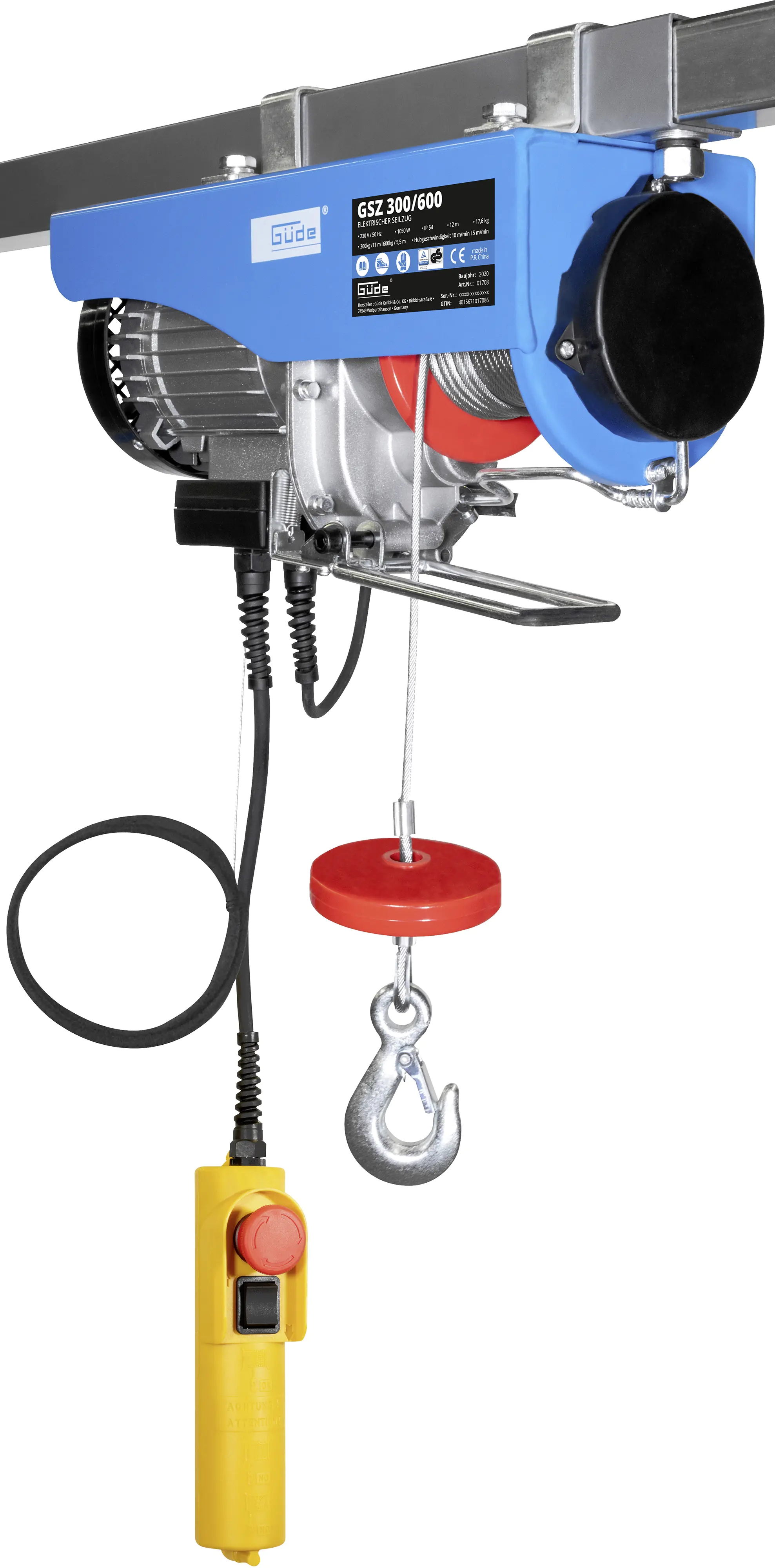 Güde elektrischer Seilzug GSZ 300/600 Seilzüge